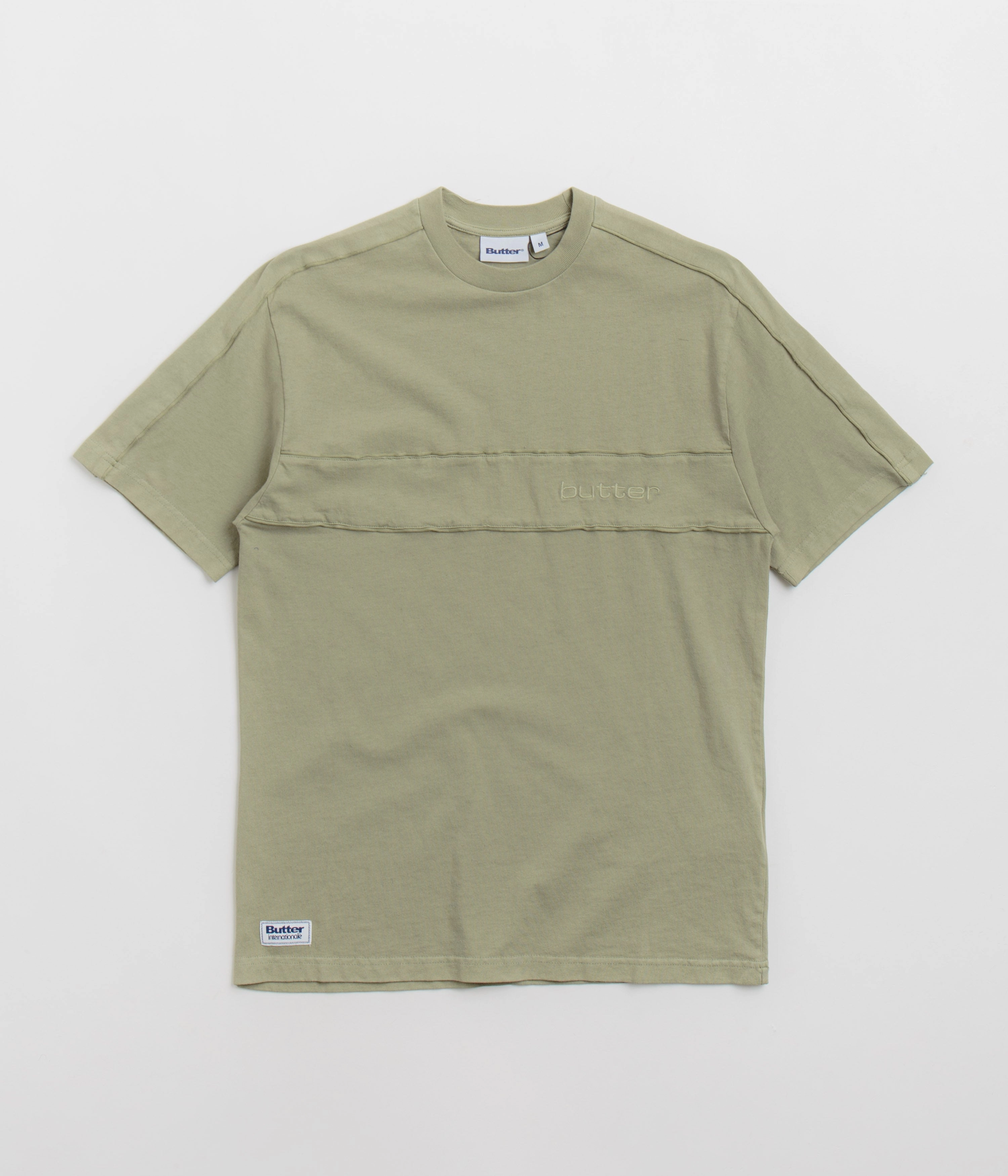 Butter Goods Movement T-Shirt - Army Light Outfit Curved Hemline