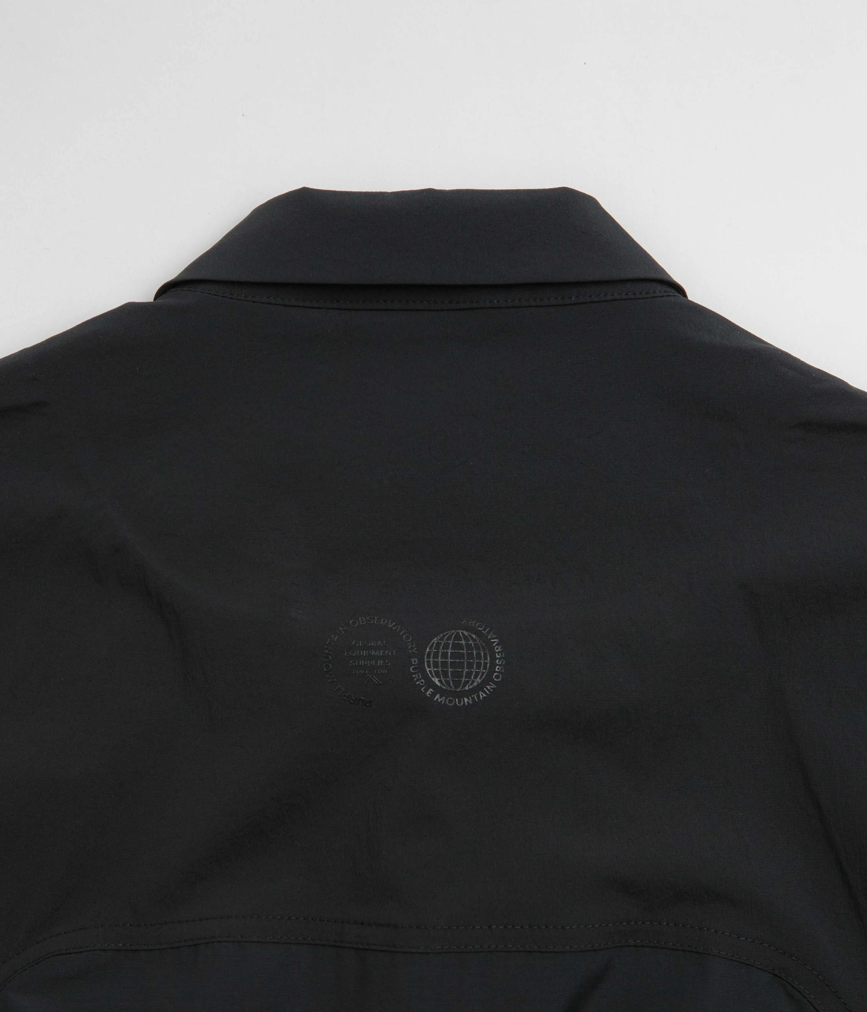 Purple Mountain Observatory Field Shirt - Black Soft Touch Fabric Bold Pattern