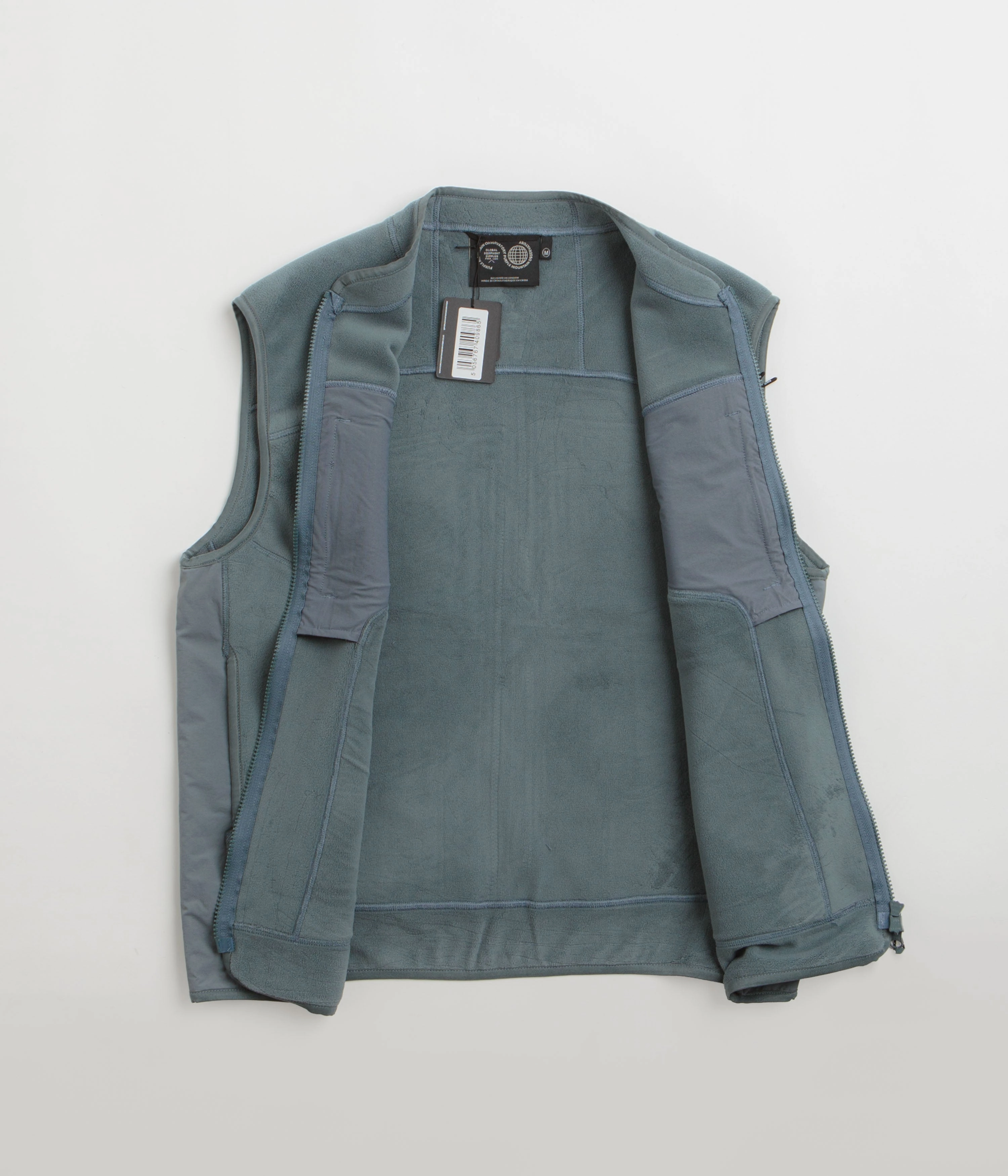 Purple Mountain Observatory Artic Fleece Vest - Stormy Smooth Flat Collar Noise Free Material