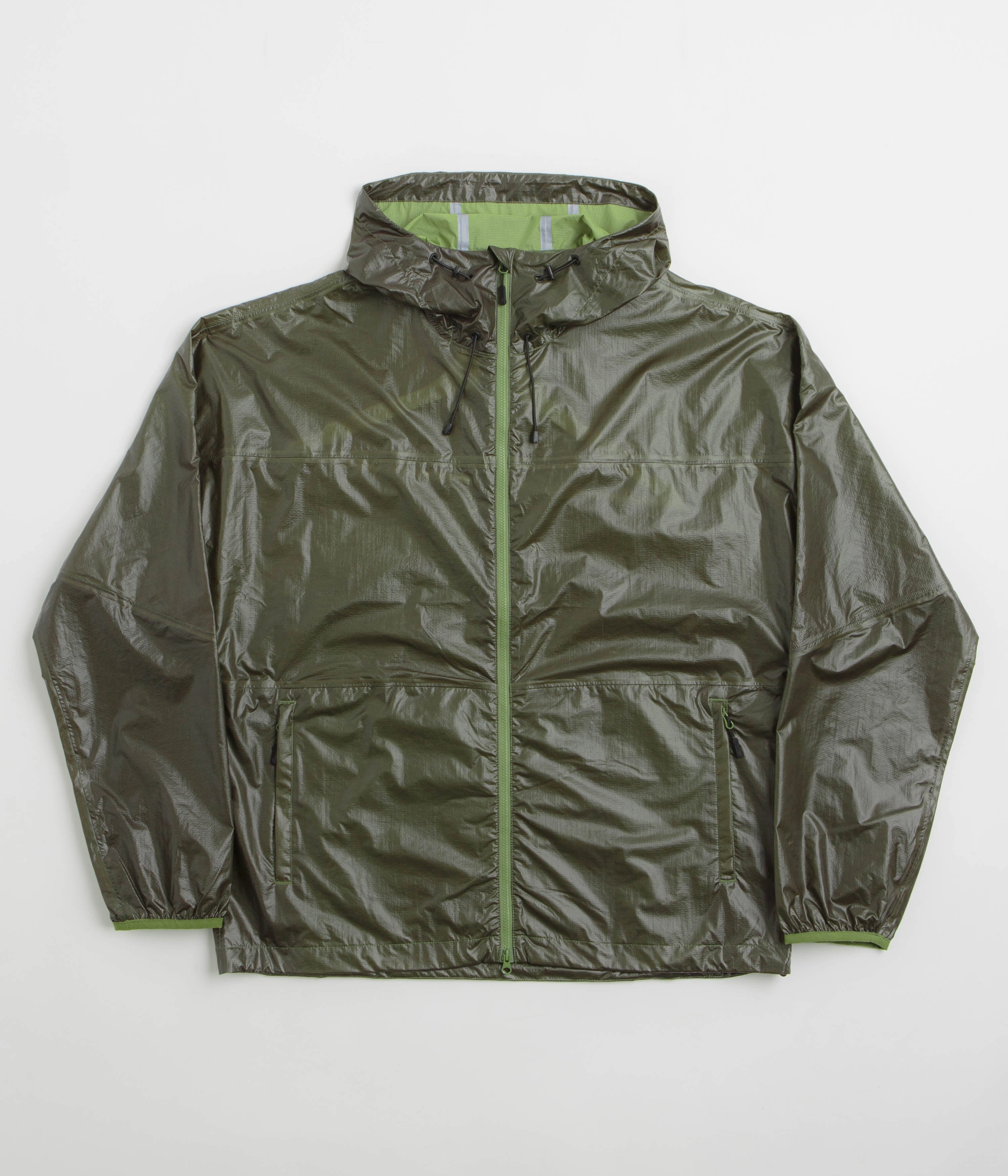 Soft Comfort Design Sustainable Material Purple Mountain Observatory Heatreactive Breeze Jacket - Khaki / Lime