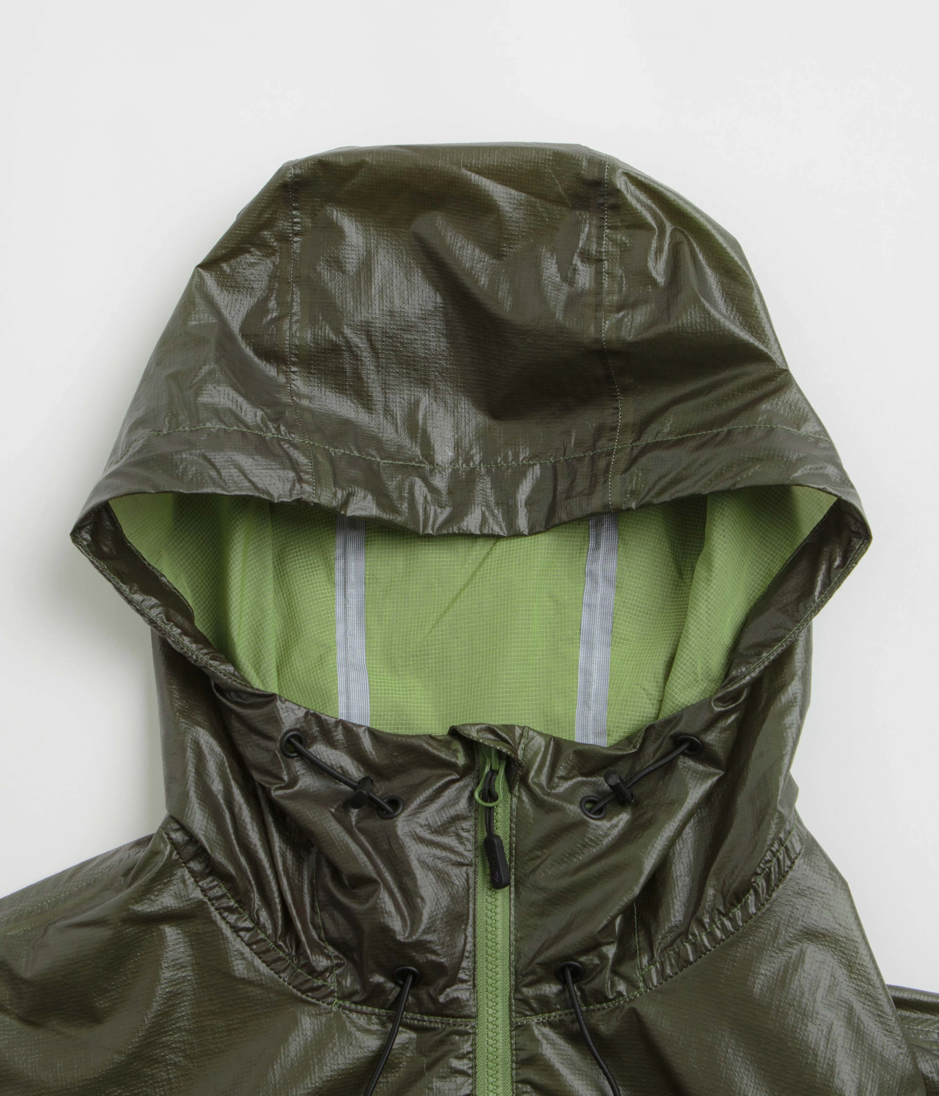 Non Irritating Edging Anti Slip Interior Purple Mountain Observatory Heatreactive Breeze Jacket - Khaki / Lime