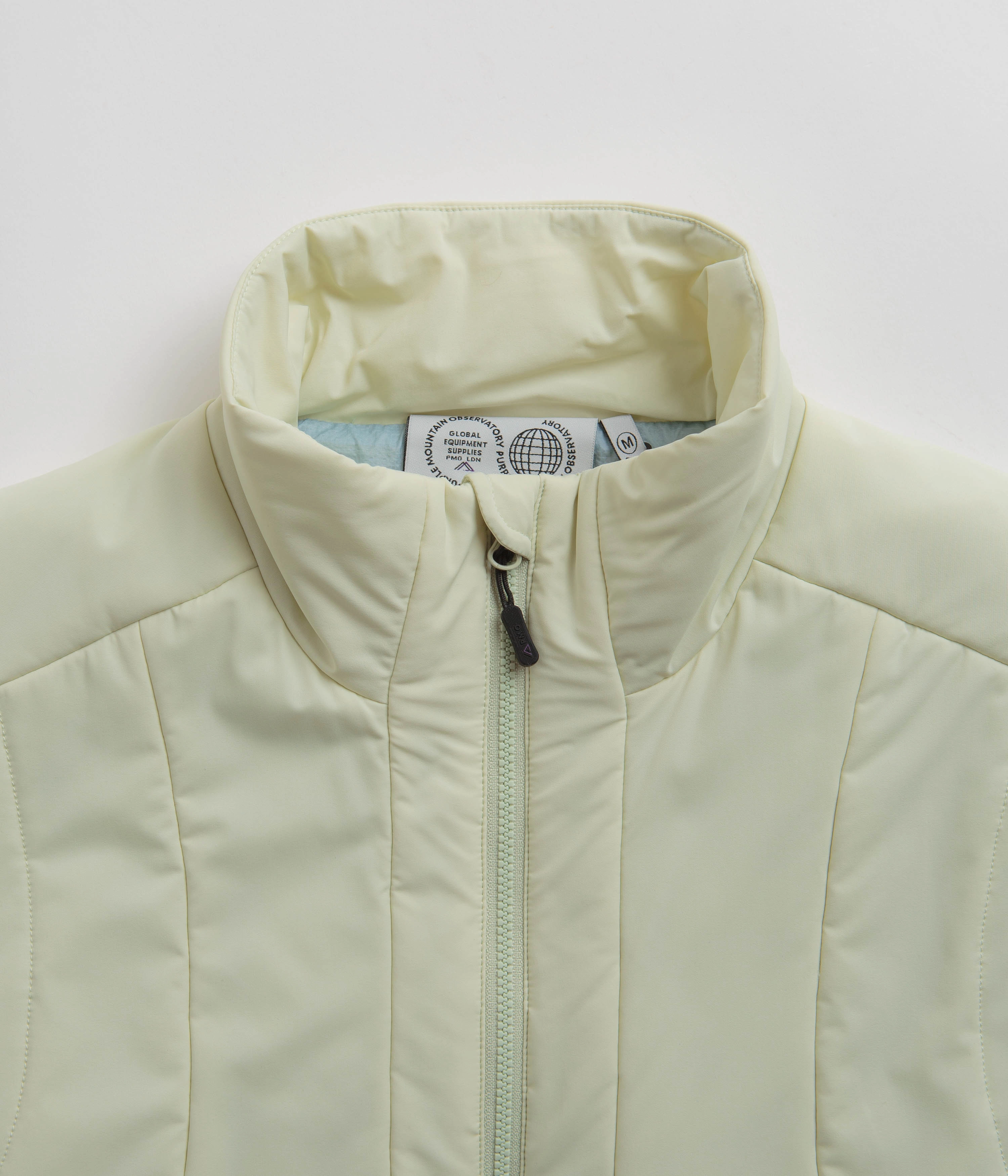 Purple Mountain Observatory Water Repel Kyoto Quilted Vest - Bone Nylon Cover slim cut