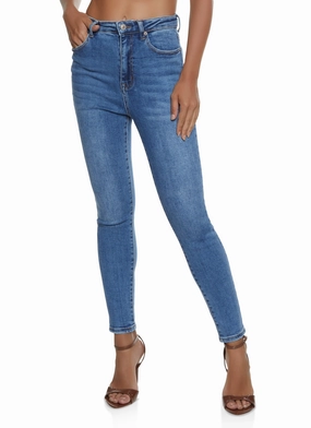 Bold Look Parent Style Earthy Streetwear Fan Nature Lover WAX Basic High Waisted Skinny Jeans
