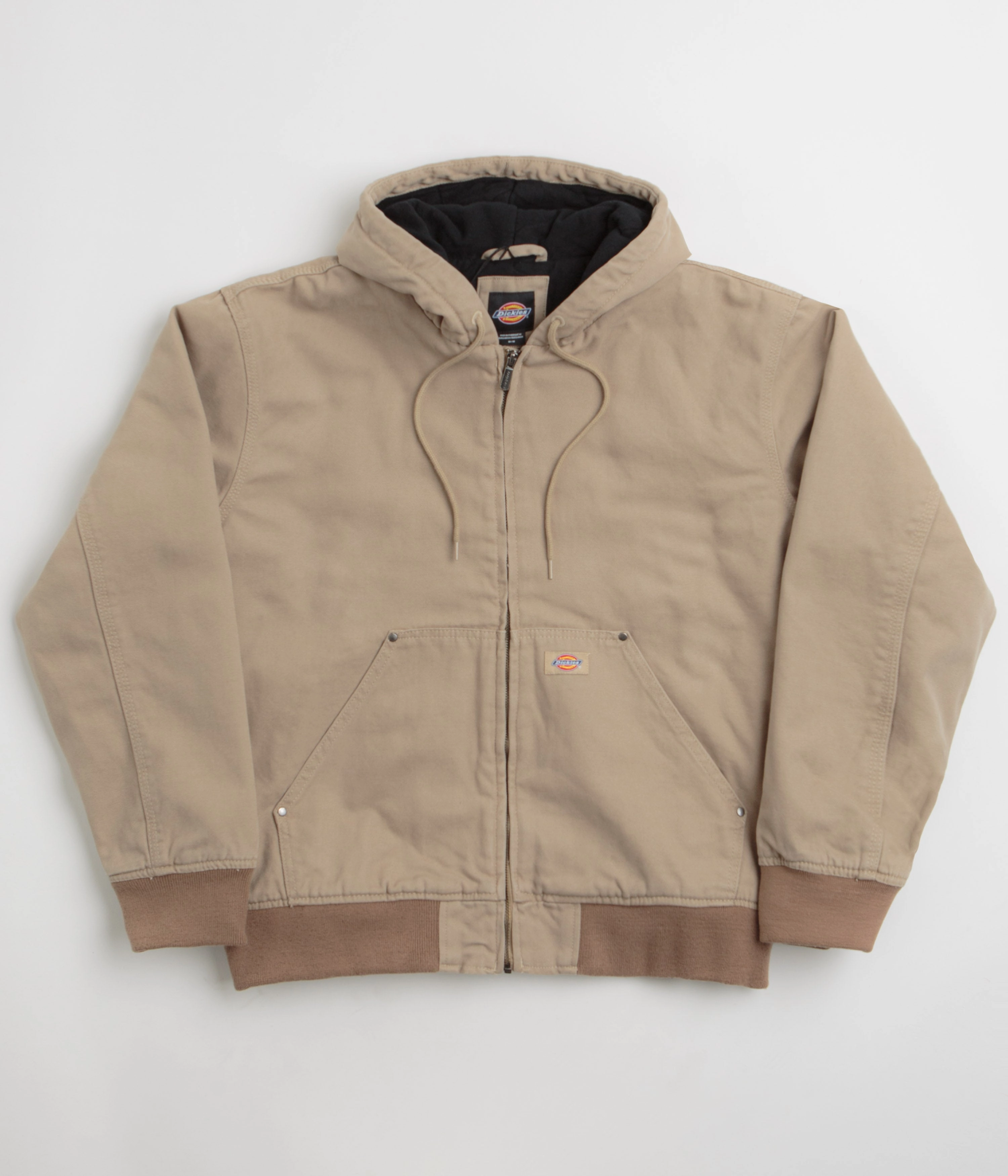 Bonded Edge Finish Crisp Look Dickies Hilham Hooded Canvas Jacket - Desert Sand