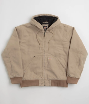 Bonded Edge Finish Crisp Look Dickies Hilham Hooded Canvas Jacket - Desert Sand