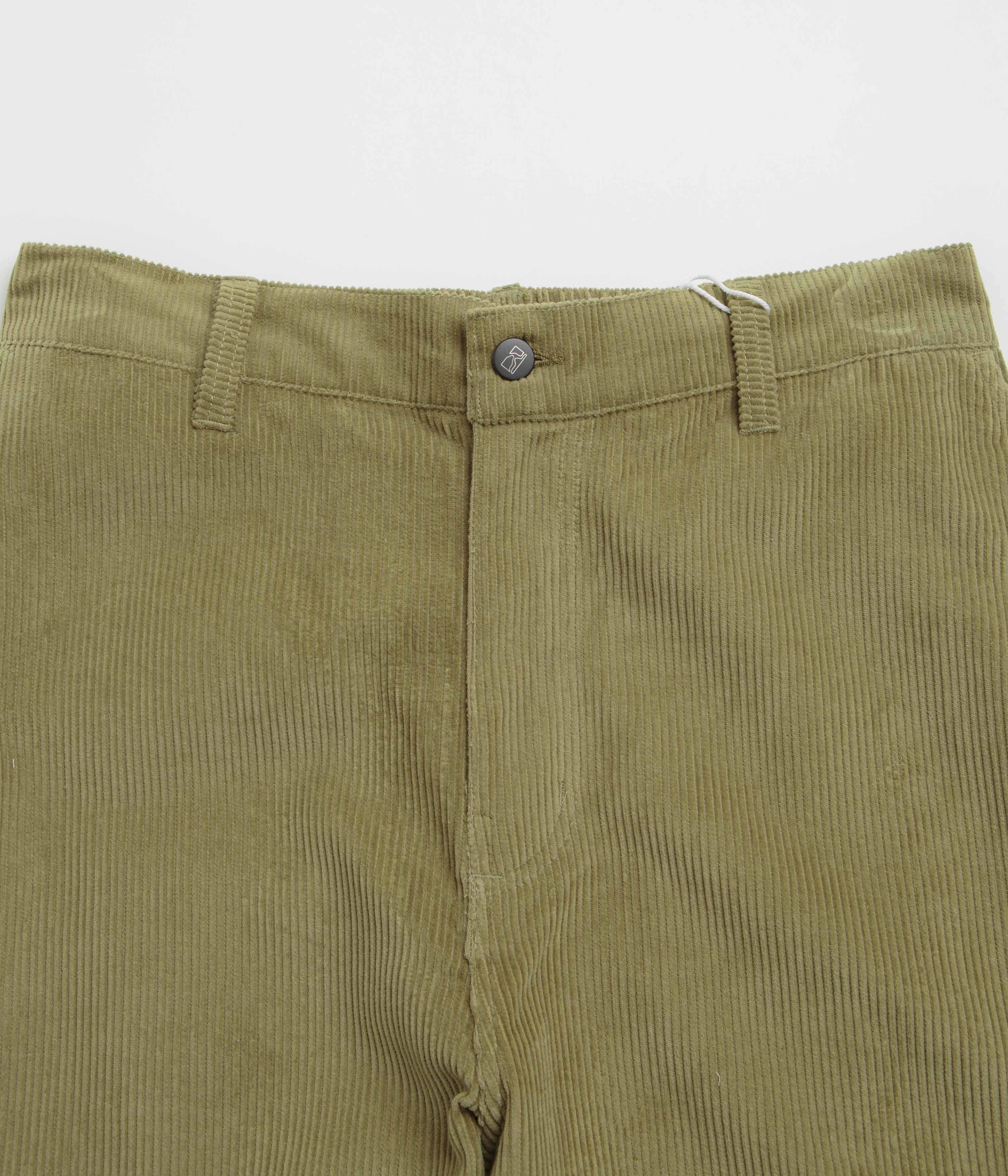 NonChafingEdges Stylish Fit Poetic Collective Corduroy Sculptor Pants - Olive Green