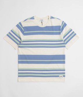 Zip Up Essential Style Wear Stan Ray Stripe T-Shirt - Natural