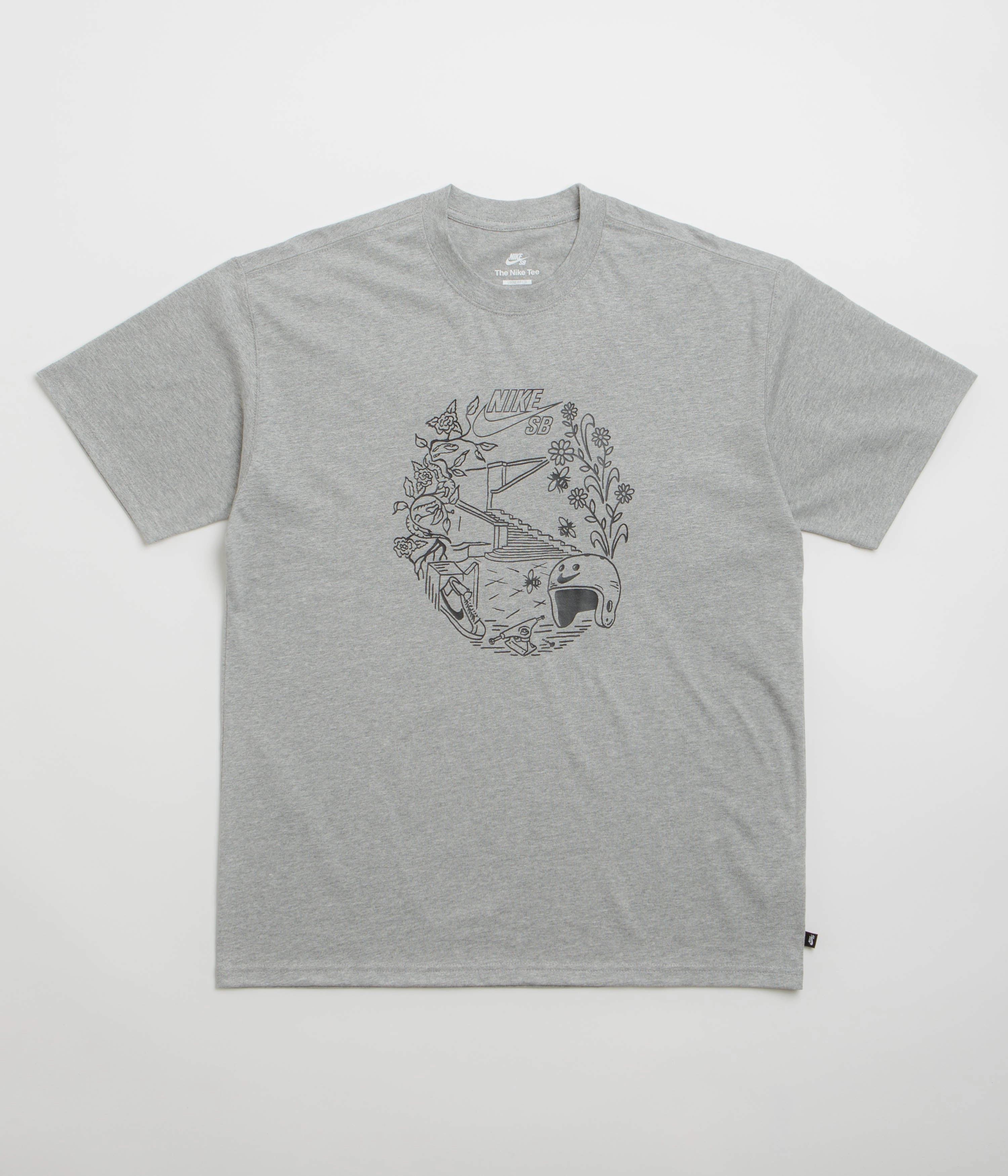 Nike SB Skatespot T-Shirt - Dark Grey Heather Simple Wear funky