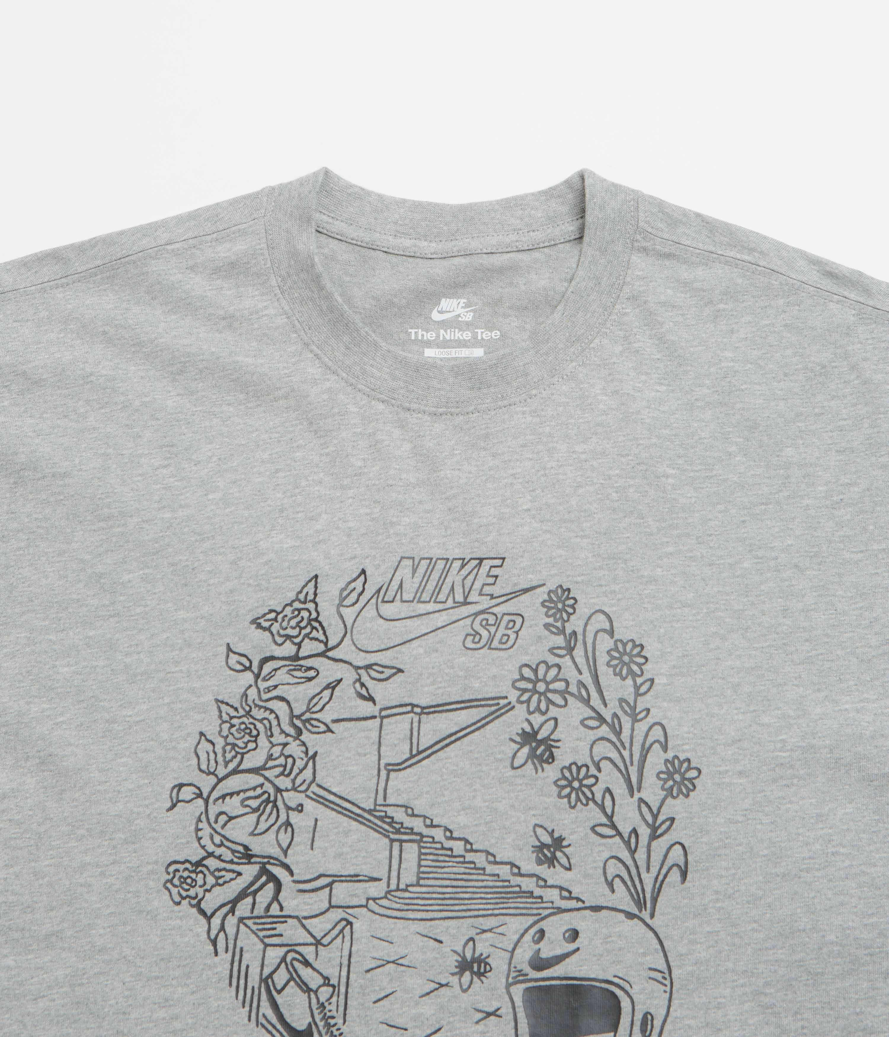 Nike SB Skatespot T-Shirt - Dark Grey Heather Tagless Neckline