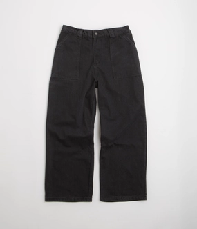Side slits Poetic Collective Painter Pants - Black Denim