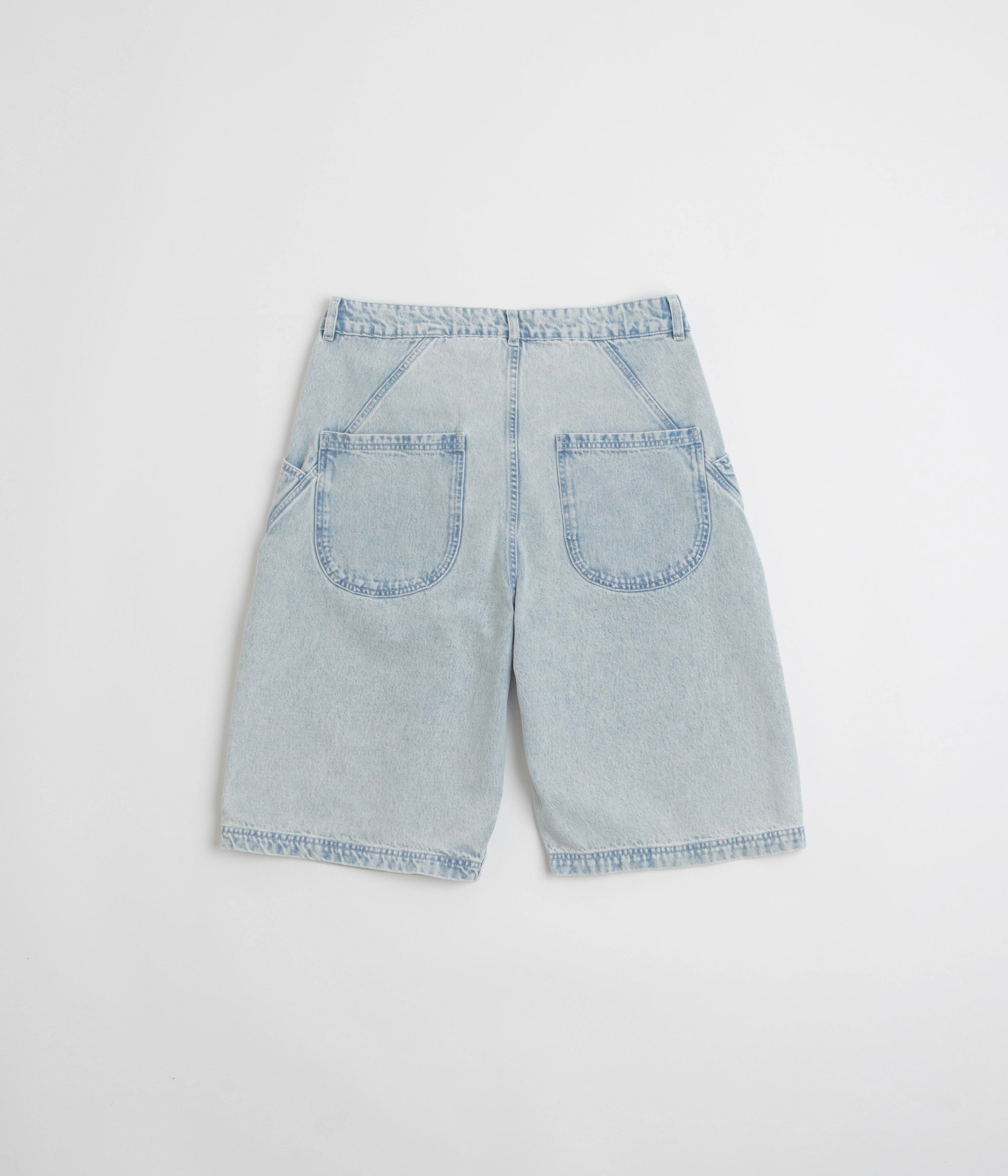 Weekend Outfit Double Stitched Seams YMC Twisted Shorts - Indigo
