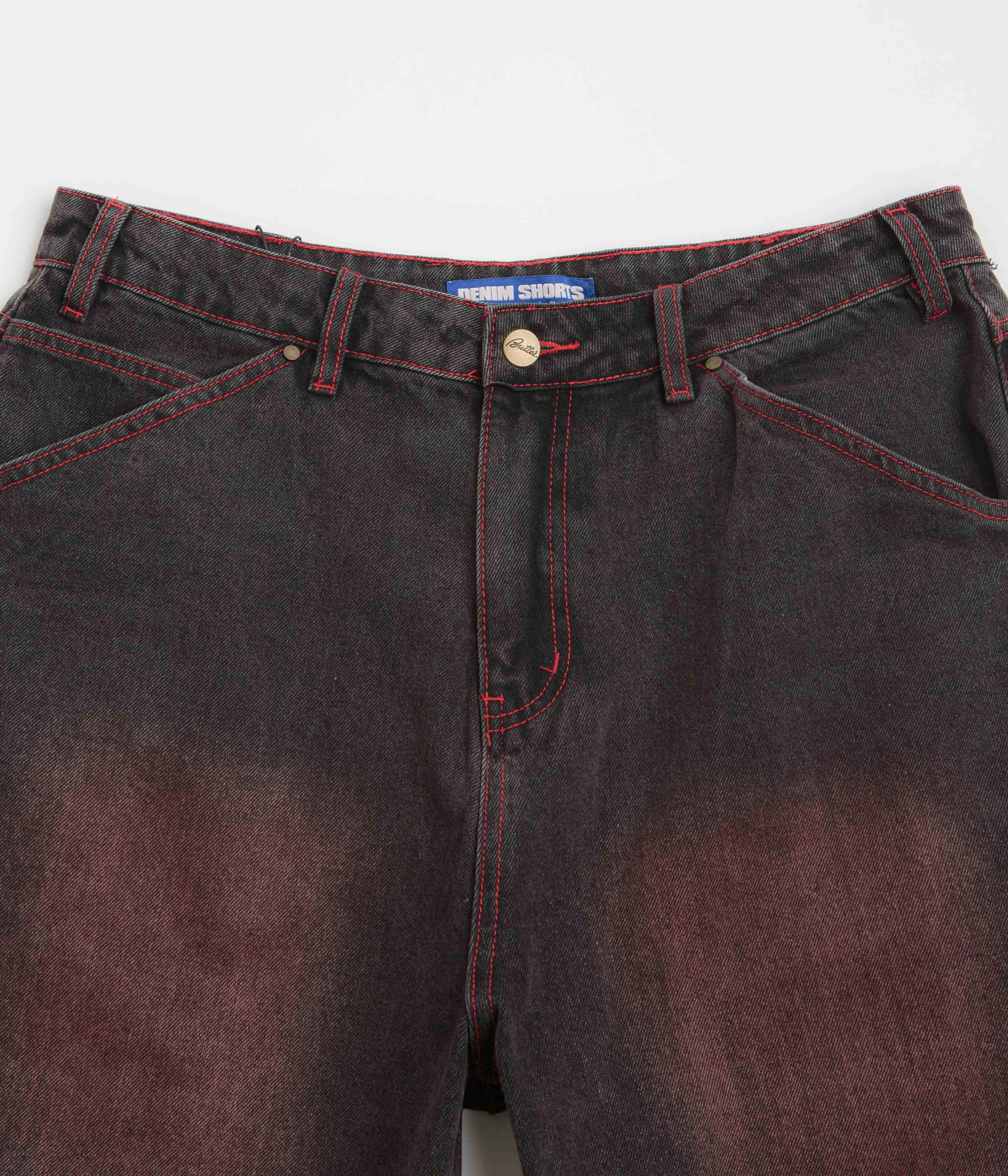 Coastal Style Street Layers Butter Goods Encounter Denim Shorts - Tinted Washed Black
