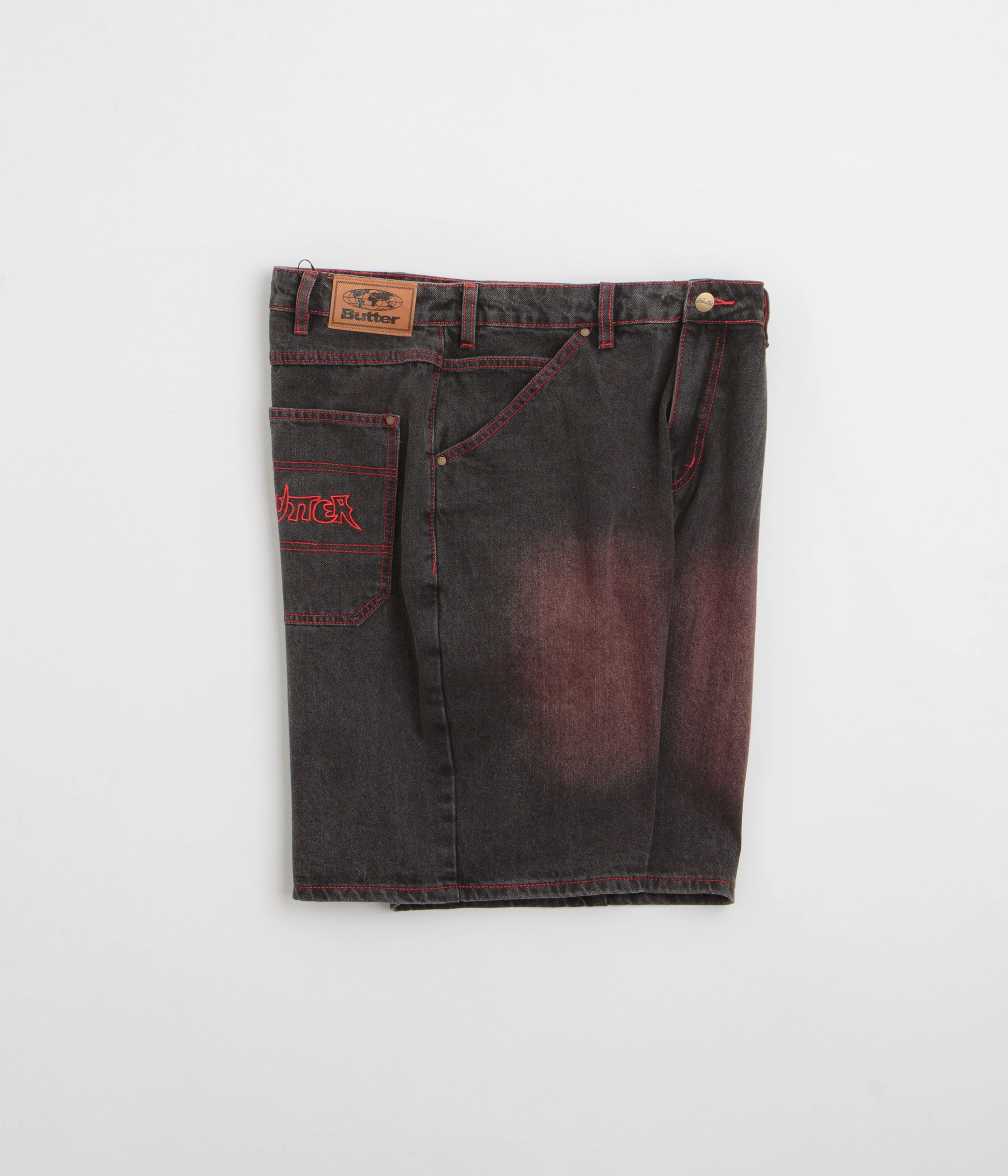Beach Wear Butter Goods Encounter Denim Shorts - Tinted Washed Black