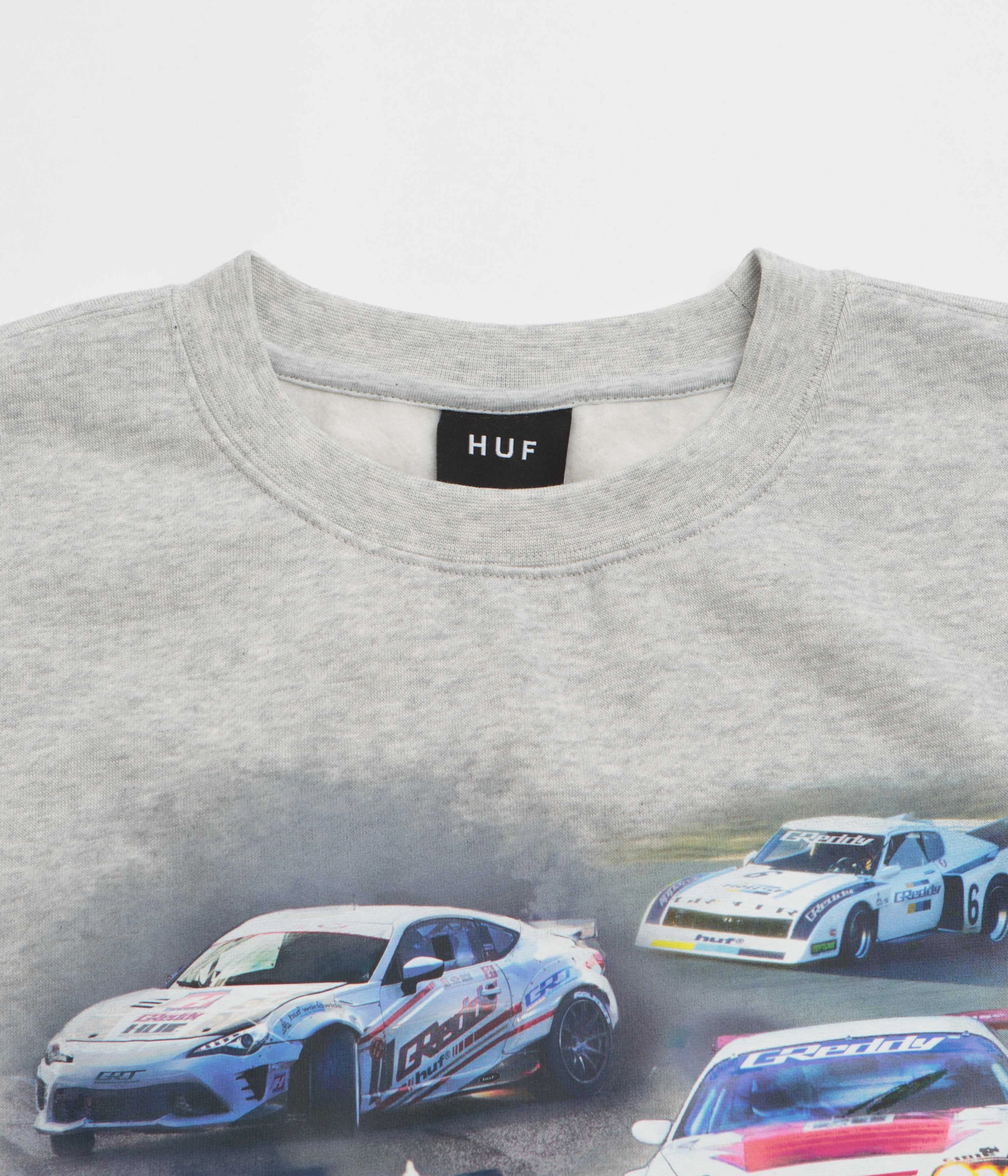 Functional Fashion HUF Greddy Showcase Crewneck Sweatshirt - Heather Grey