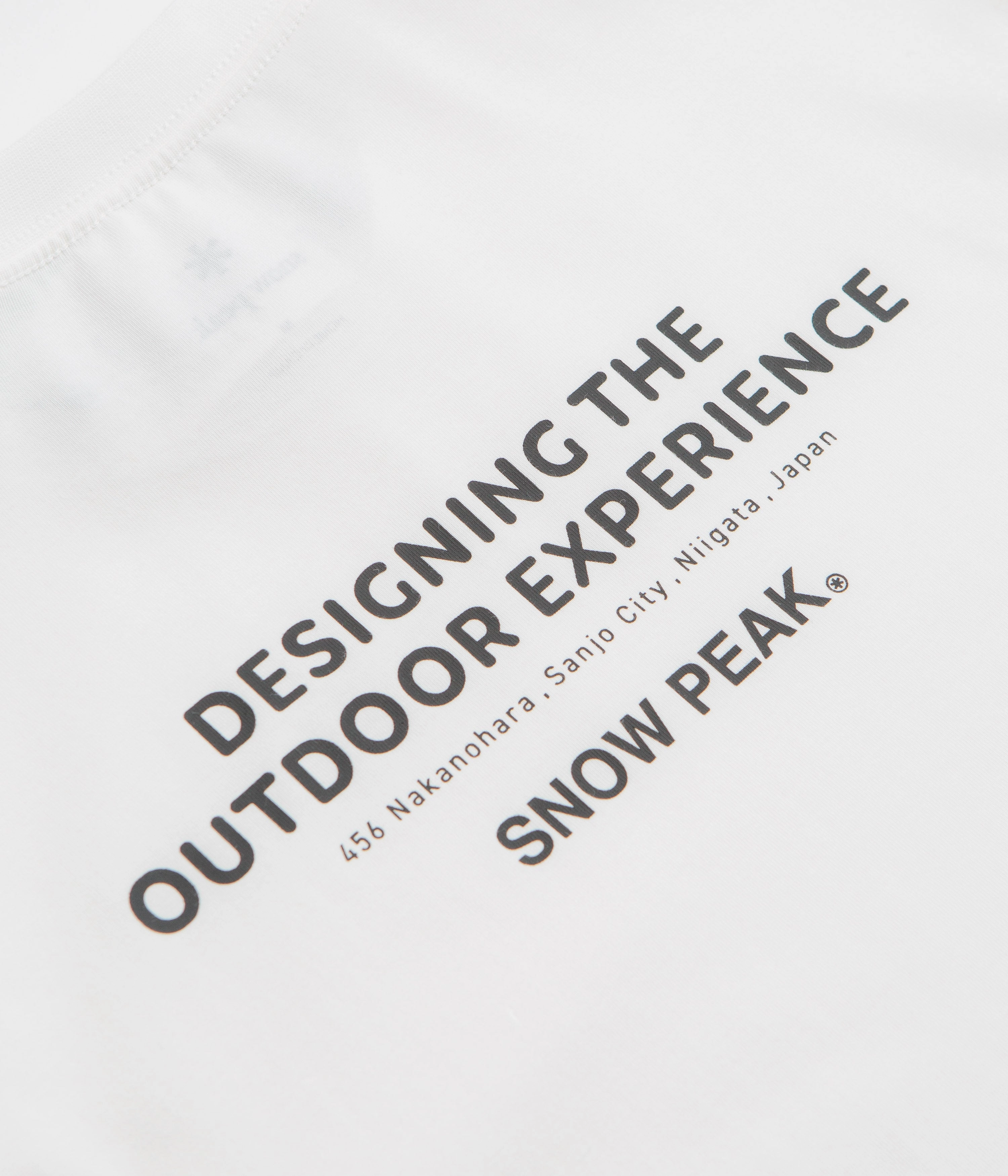 Snow Peak Typography Long Sleeve T-Shirt - Off White Hypoallergenic Fibers High Durability Weave