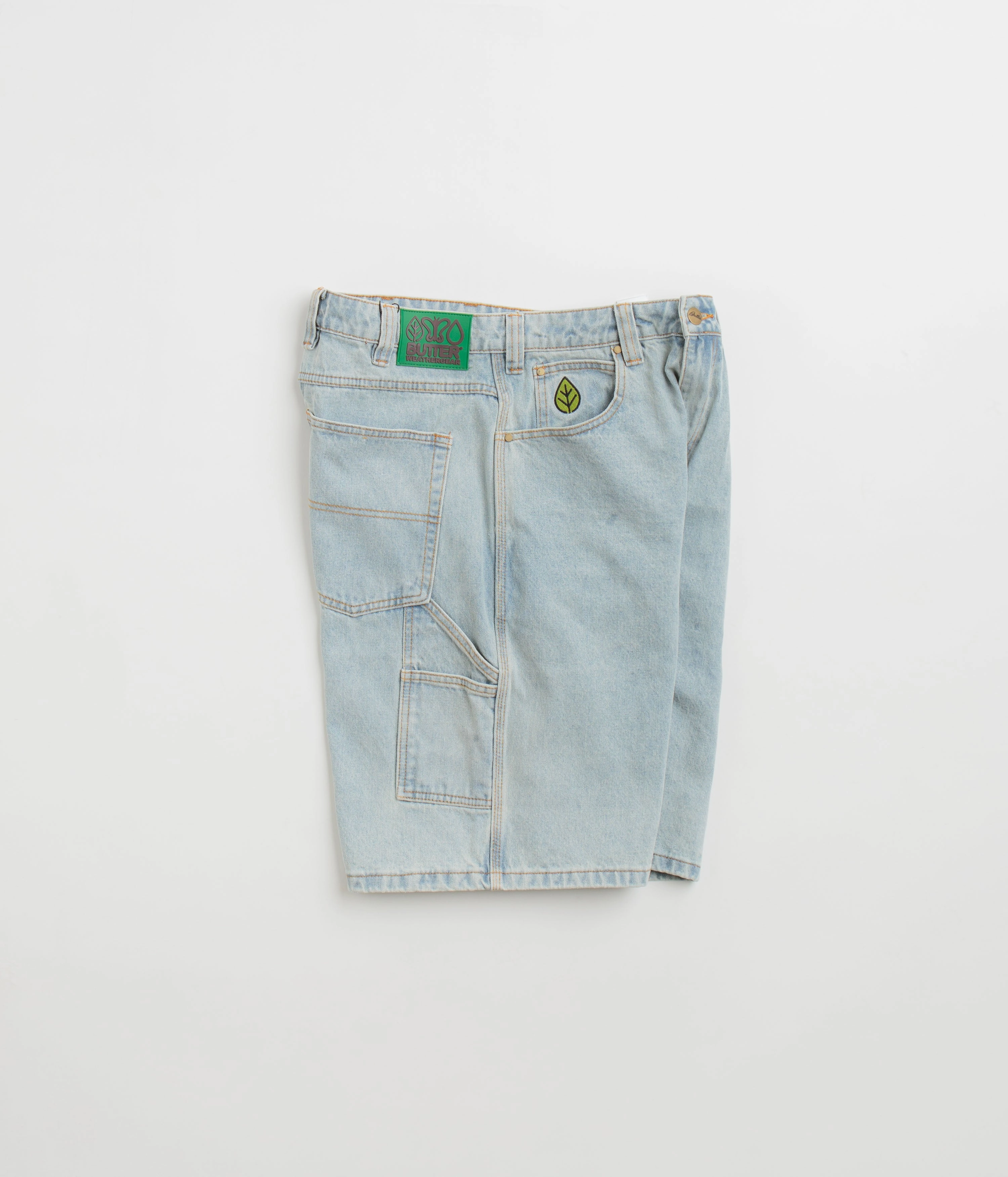 Butter Goods Weathergear Denim Shorts - Faded Light Wash Casual Wear