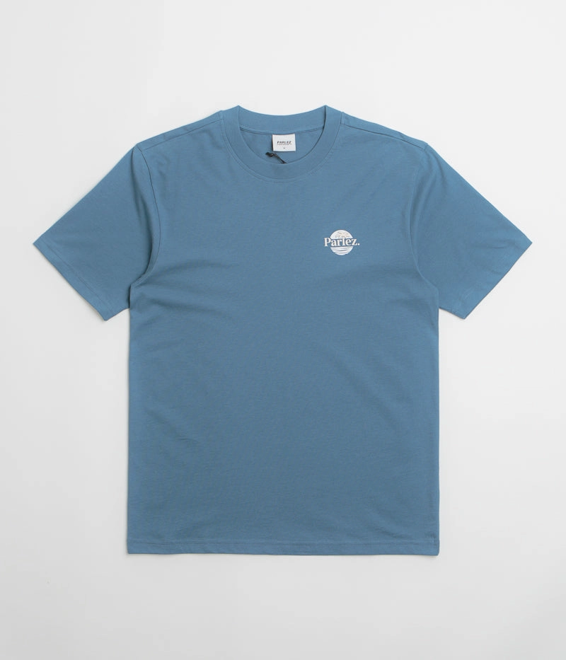 Simple Yet Cozy Compact Stitch Pattern Parlez Boca T-Shirt - China Blue