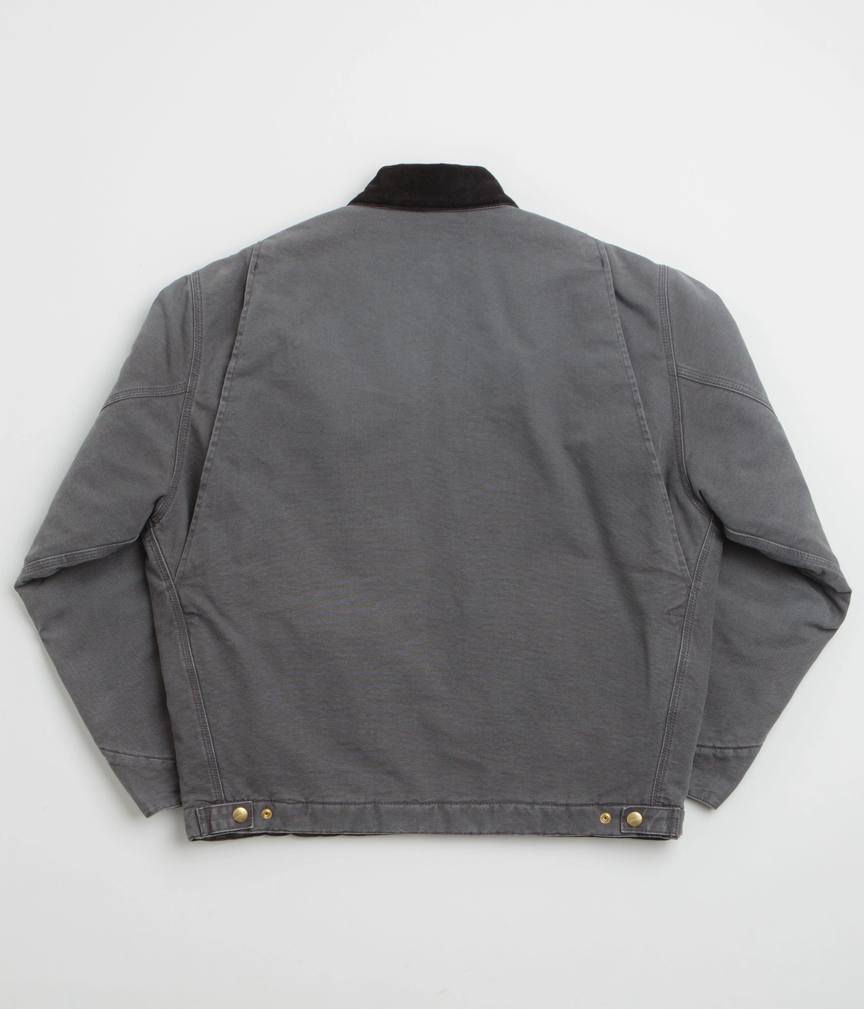 Carhartt OG Detroit Jacket - Graphite / Black Stone Canvas Stretch Comfort Design