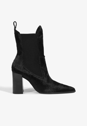 Luxury Leather Pumps Textured Heels Raffaela Chelsea Boot