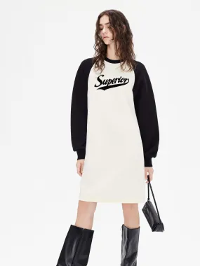 Raglan Sleeve Mid Dress Cloud Light