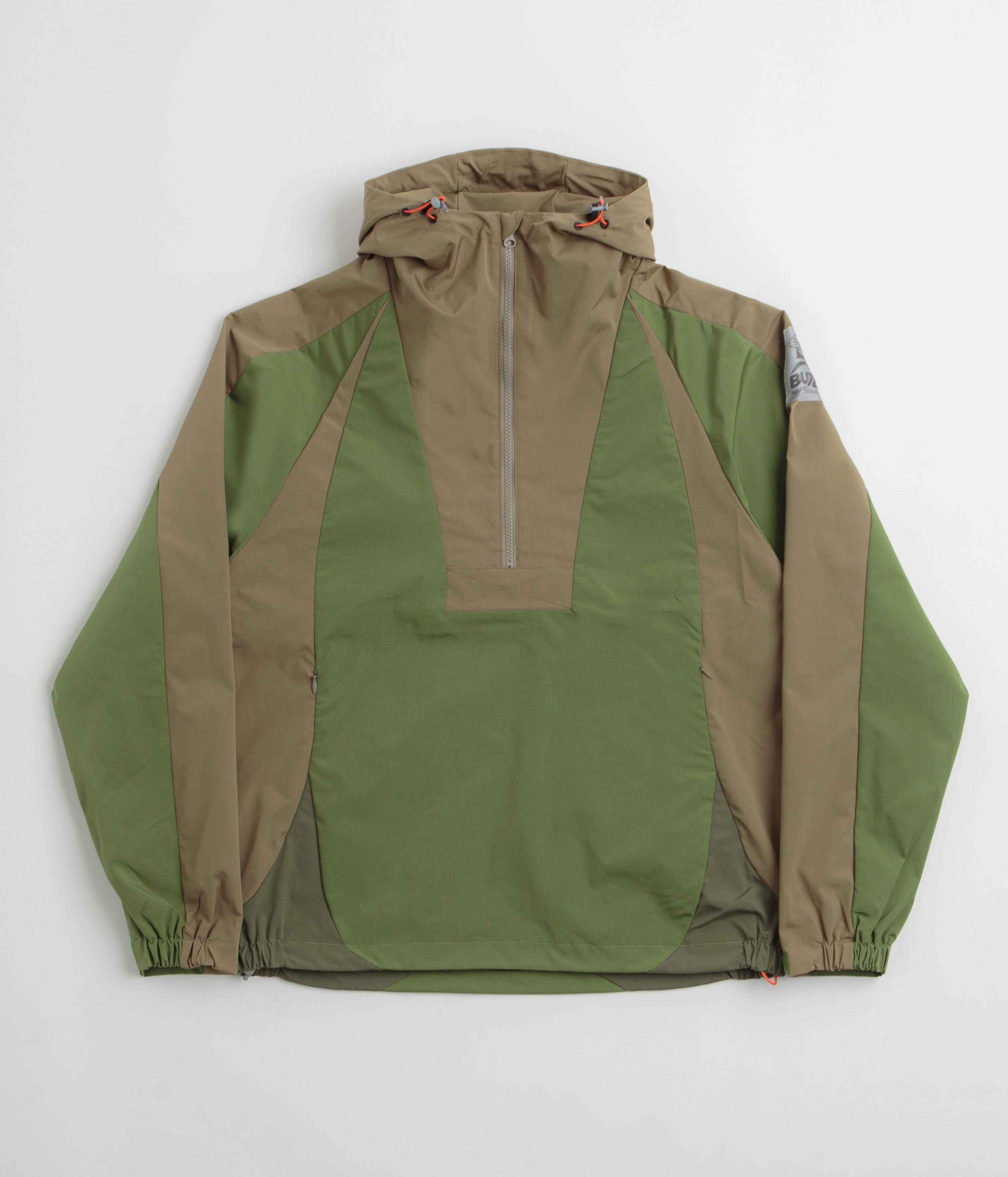 Trail To Town Single Buttons Butter Goods Contour Anorak Jacket - Sage / Stone