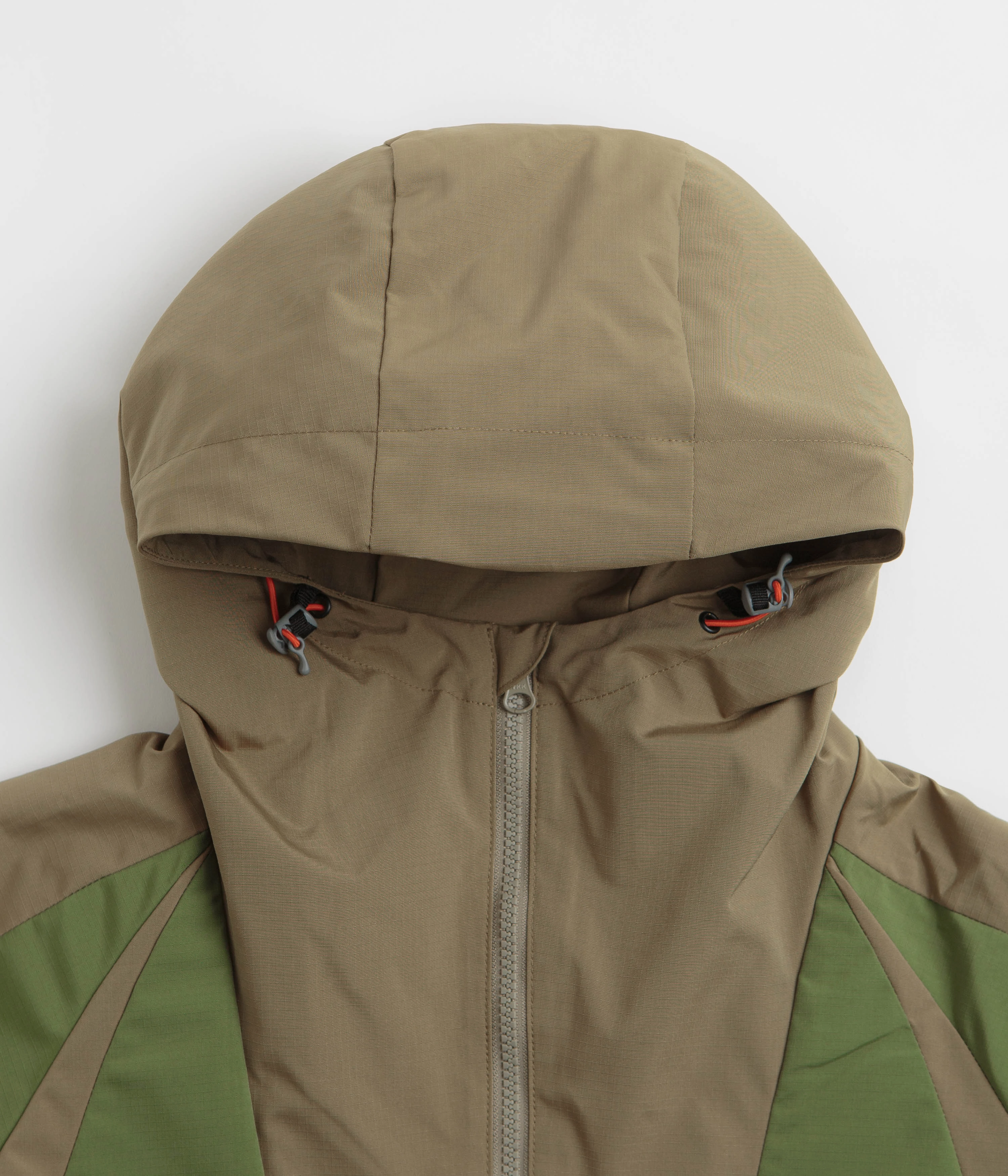SoftshellTexture Butter Goods Contour Anorak Jacket - Sage / Stone
