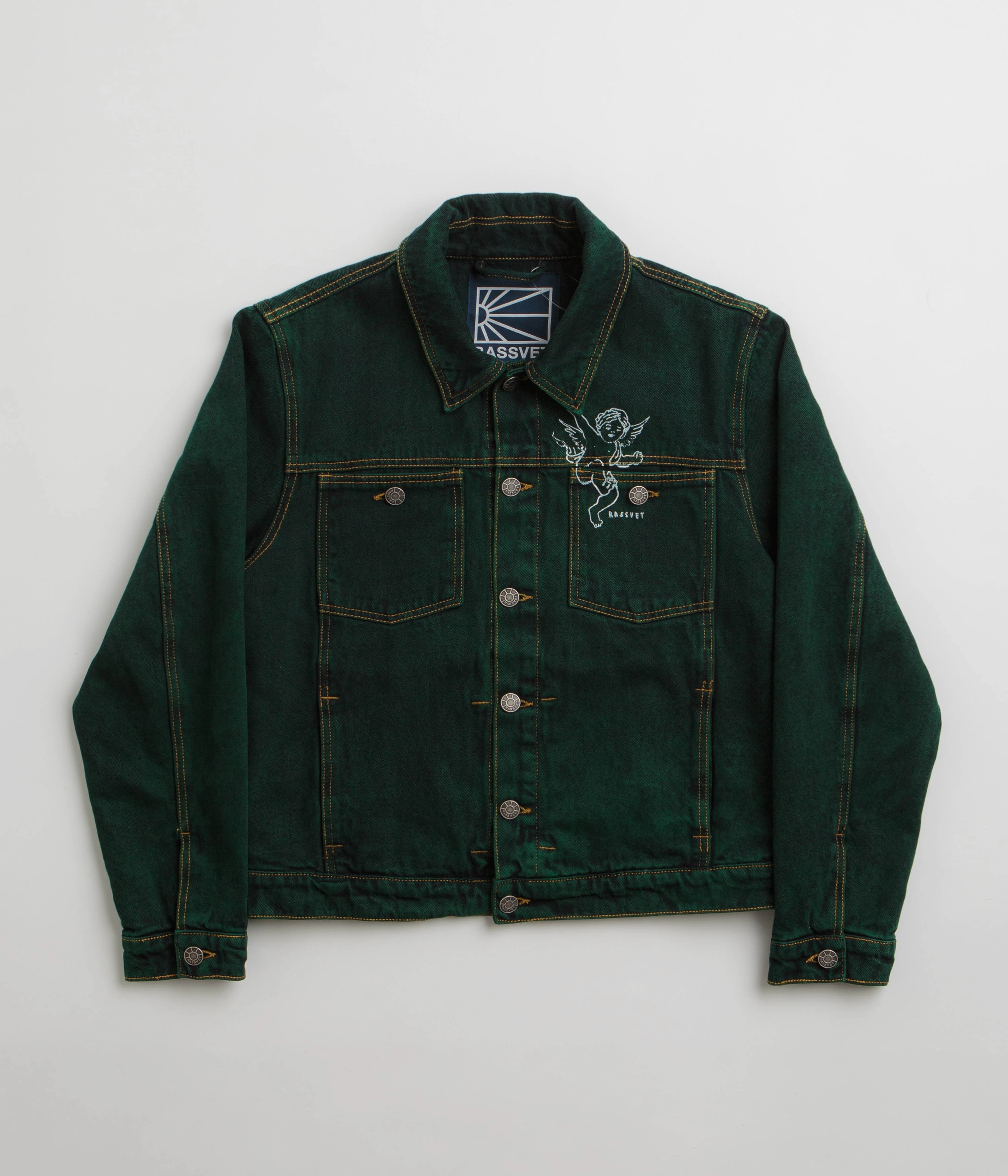 Rassvet Lined Denim Jacket - Green Street Ready StretchableMaterial
