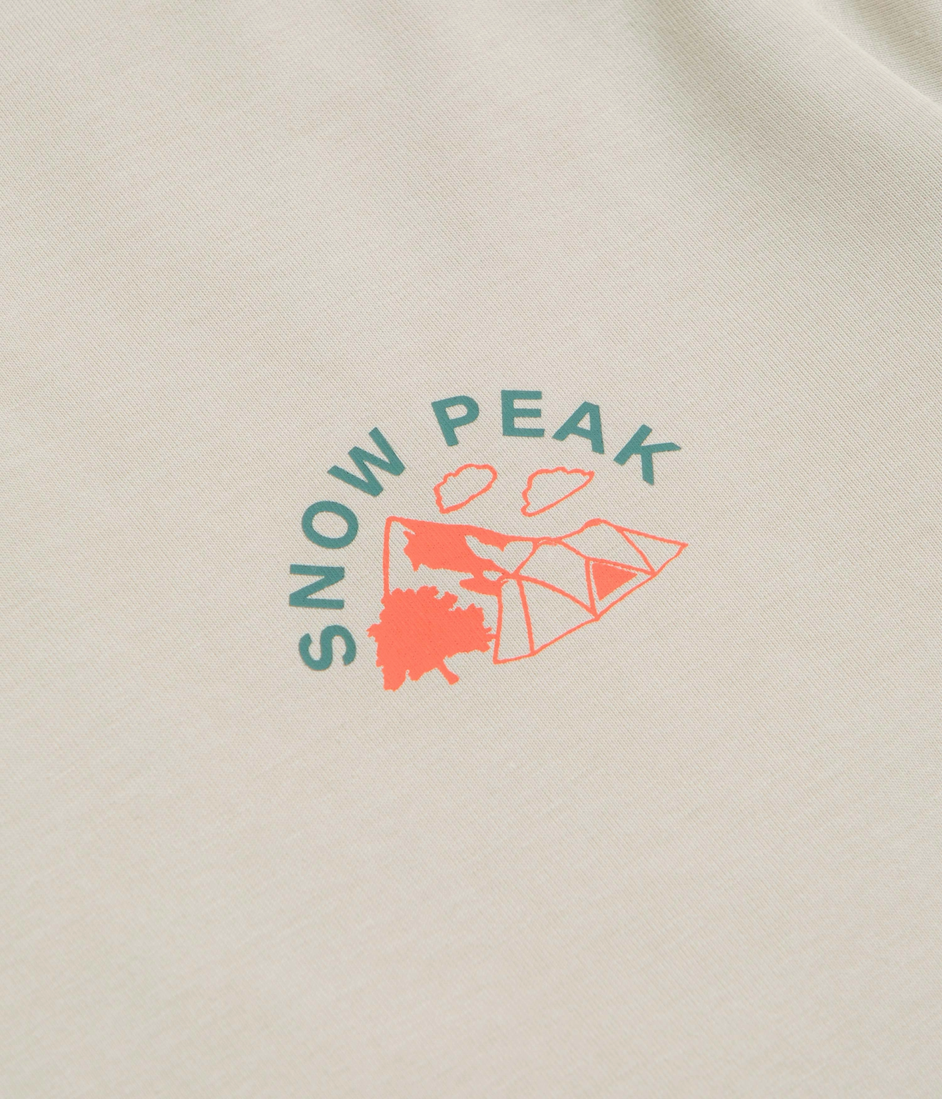 Snow Peak Living With Nature Long Sleeve T-Shirt - Ivory Minimal Comfort Style Job Interview
