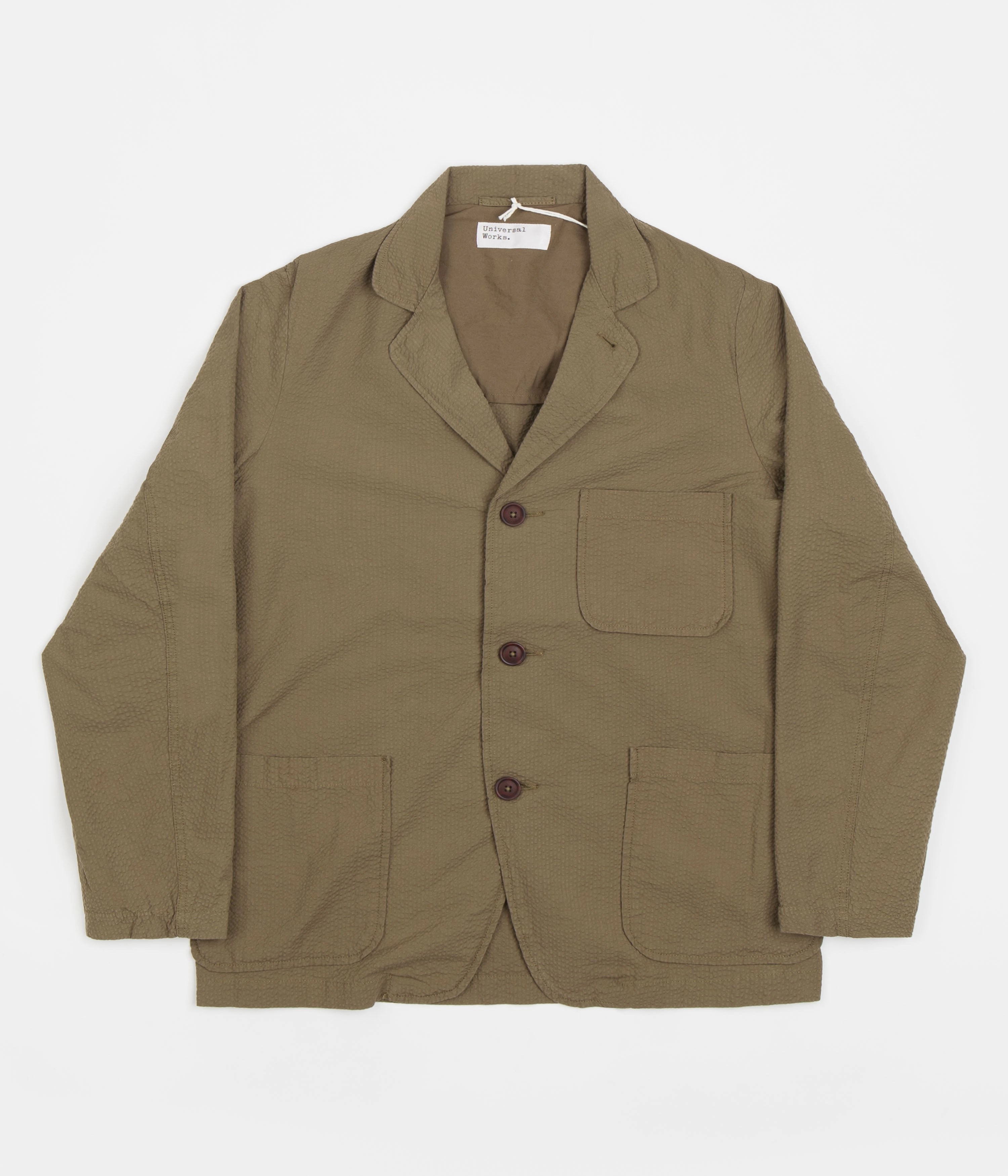 Breathable Outer Shell Universal Works Three Button Jacket - Olive