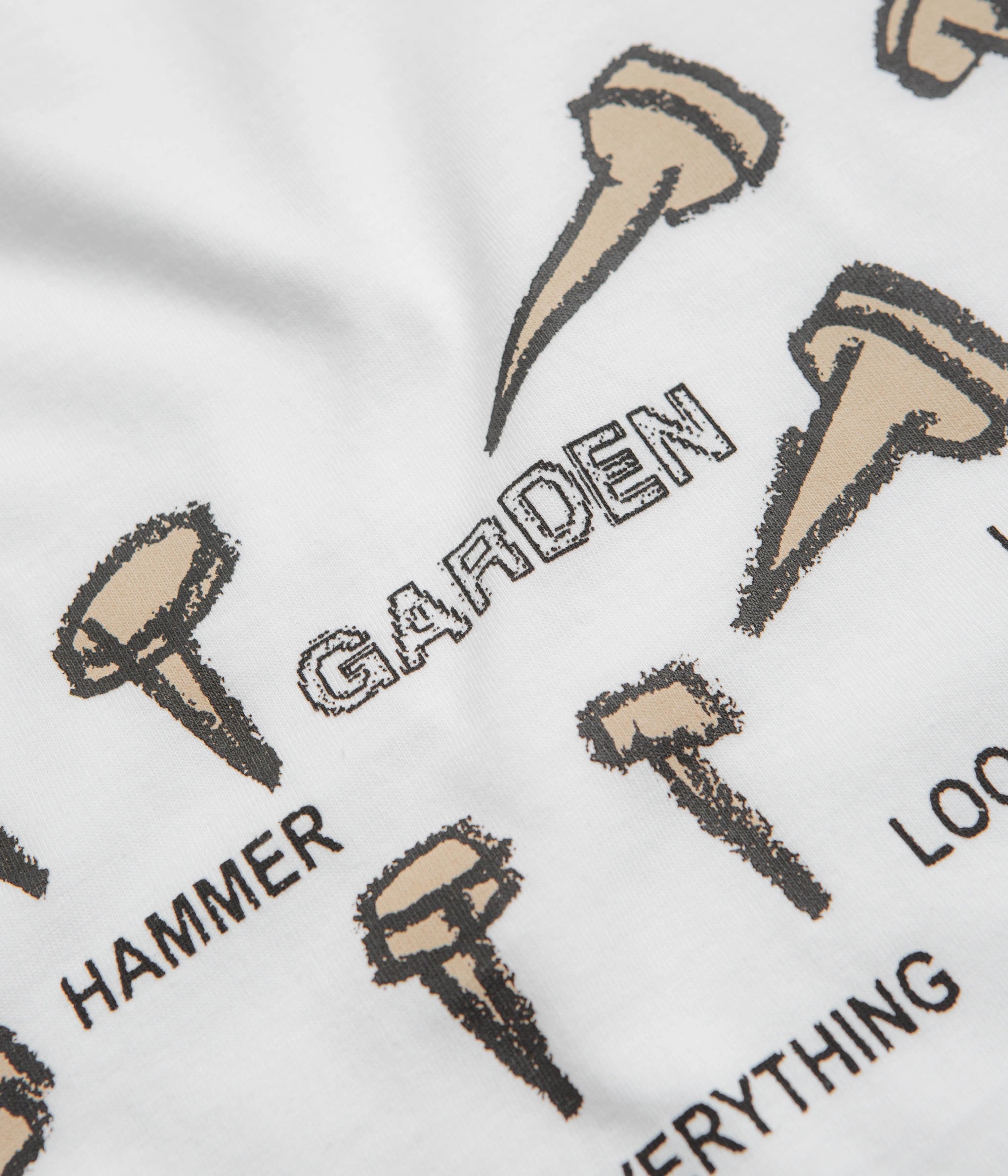 Garden Nails T-Shirt - White DoubleStitched Seams Light Trend