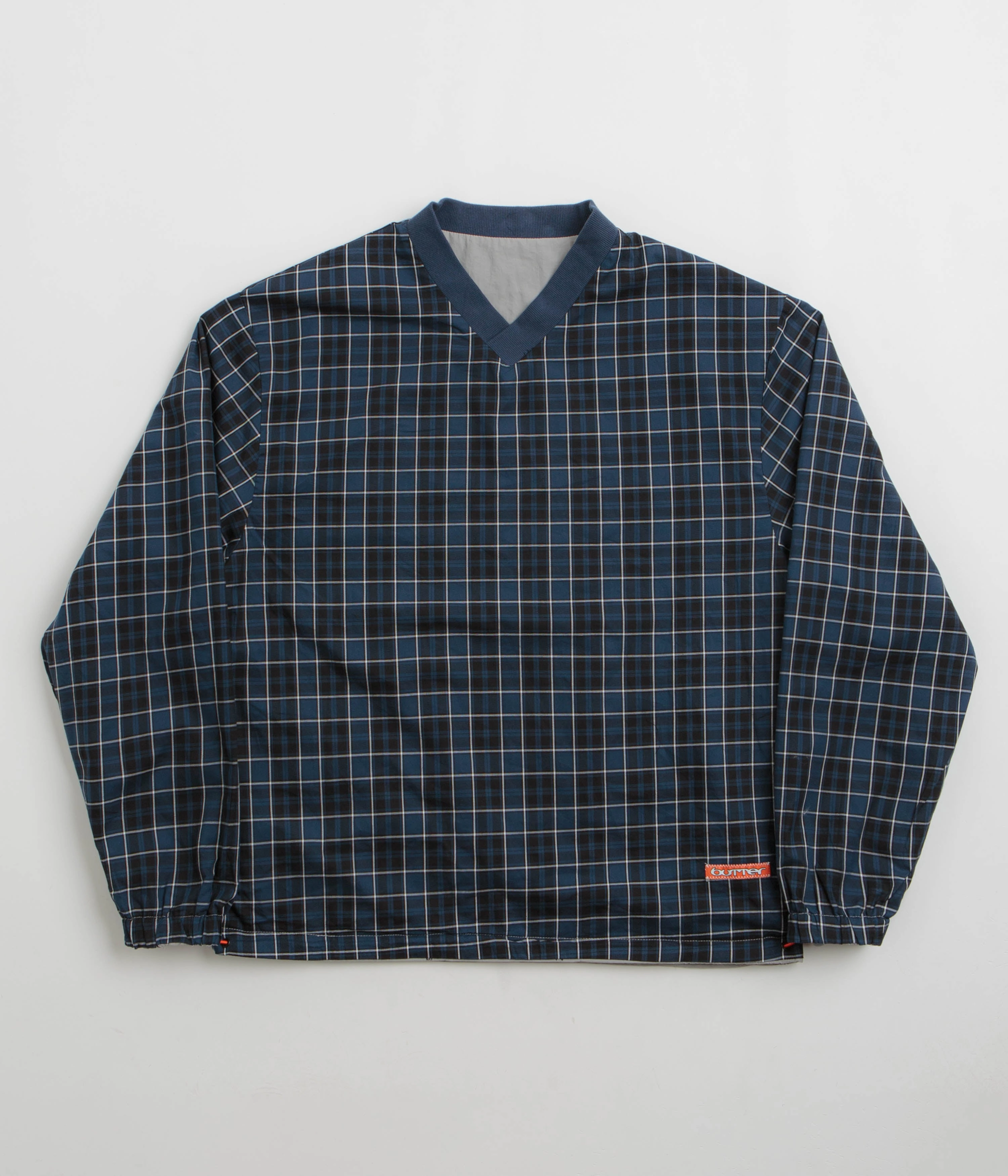 Warm Layers Butter Goods Reversible Dugout Pullover Jacket - Grey / Navy