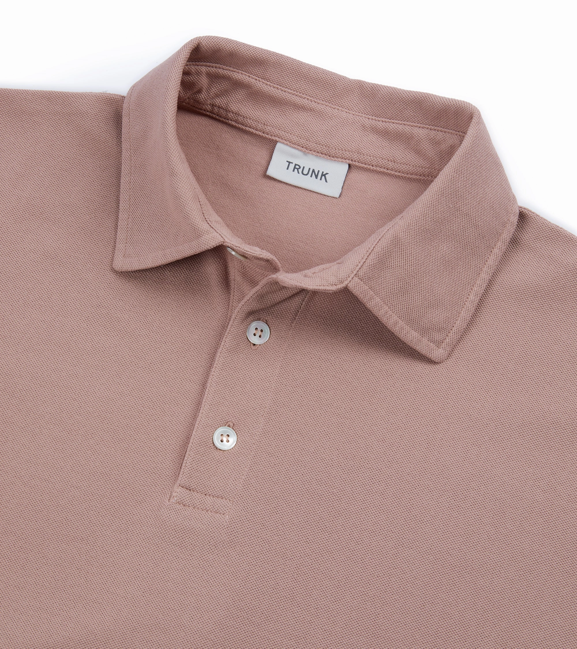 Trunk Moxon Short Sleeve Polo Shirt: Dusty Pink Stylish Fit Stretchable Fabric