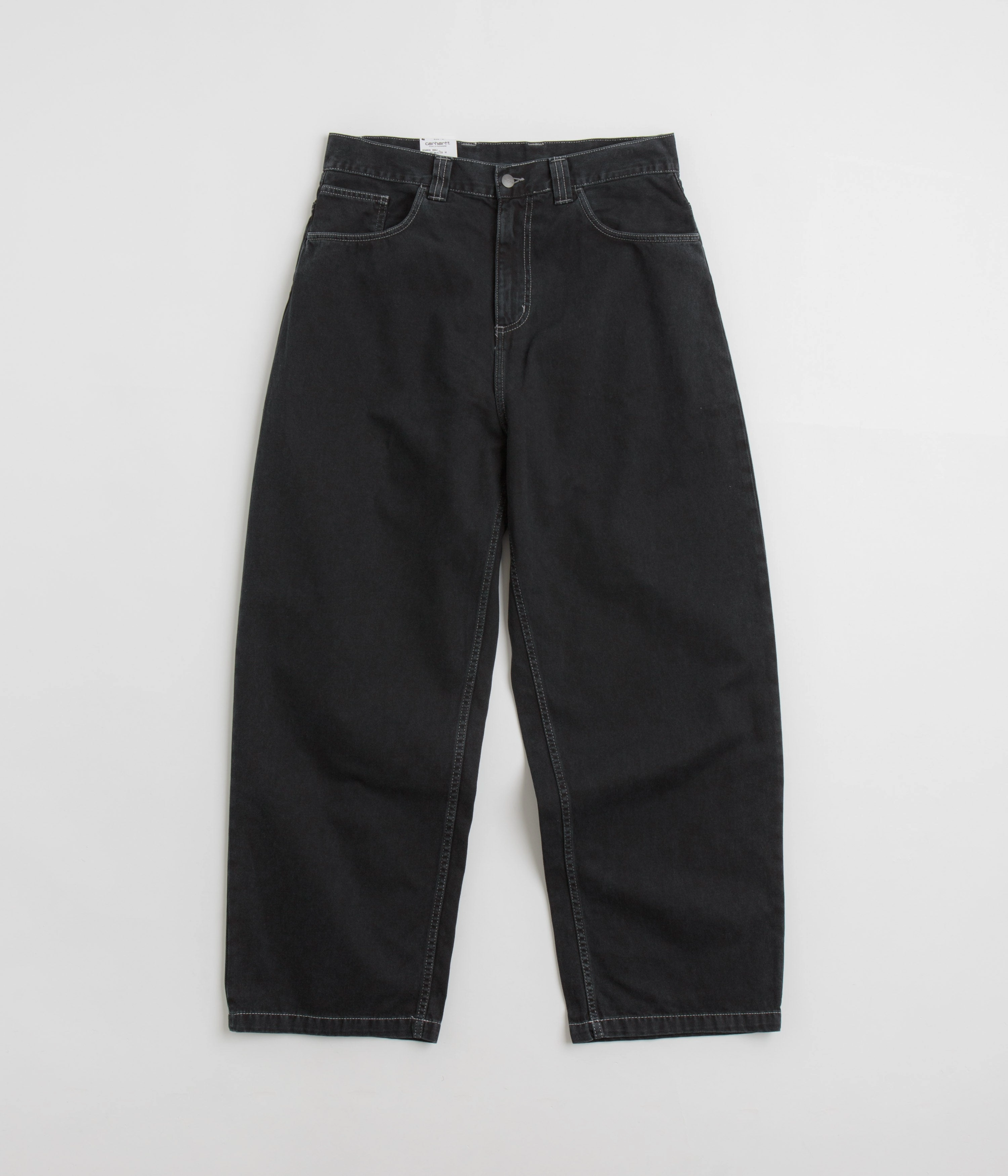 Carhartt Brandon Denim Pants - Black Stone Dyed Flattering Fit Wear