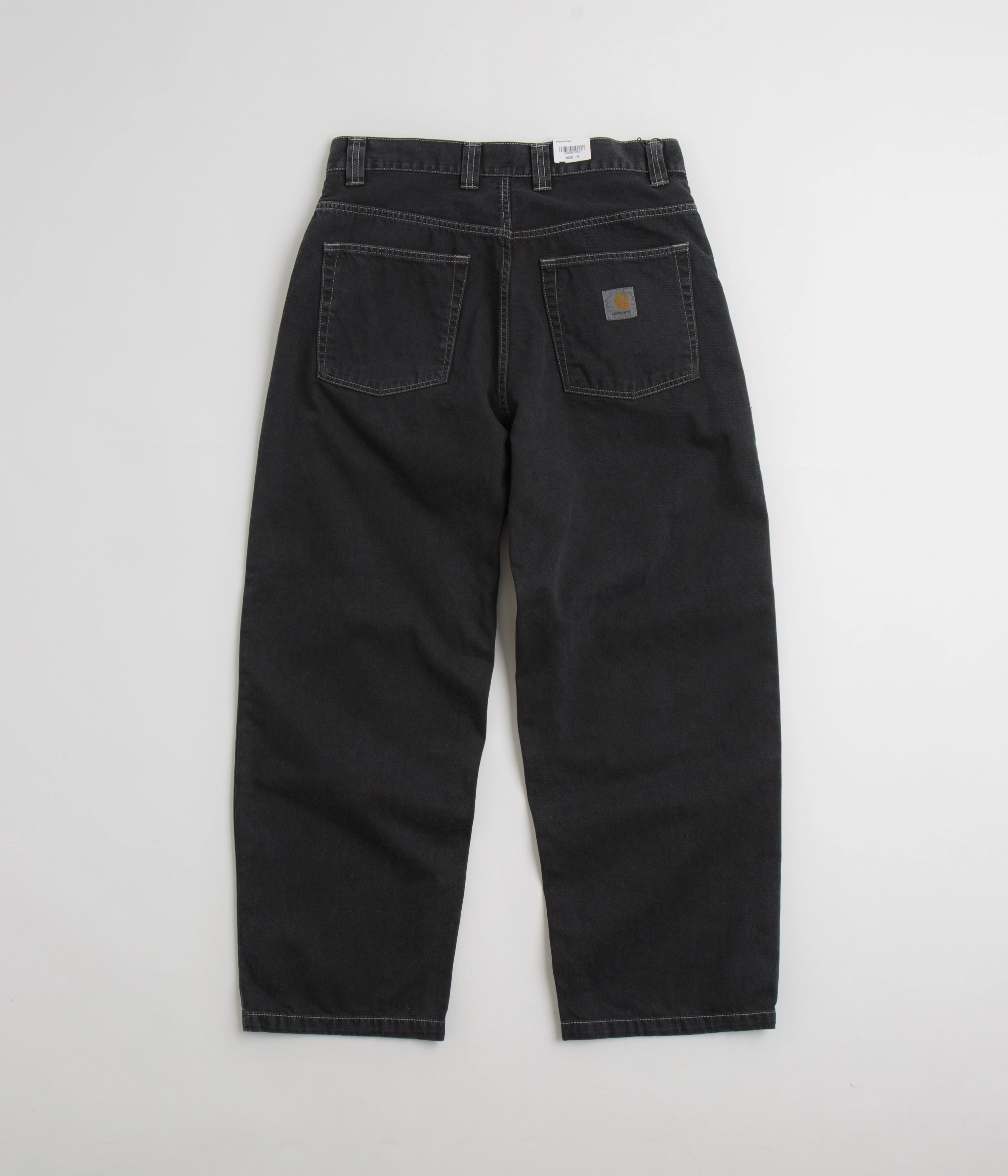 Carhartt Brandon Denim Pants - Black Stone Dyed High-waisted fit