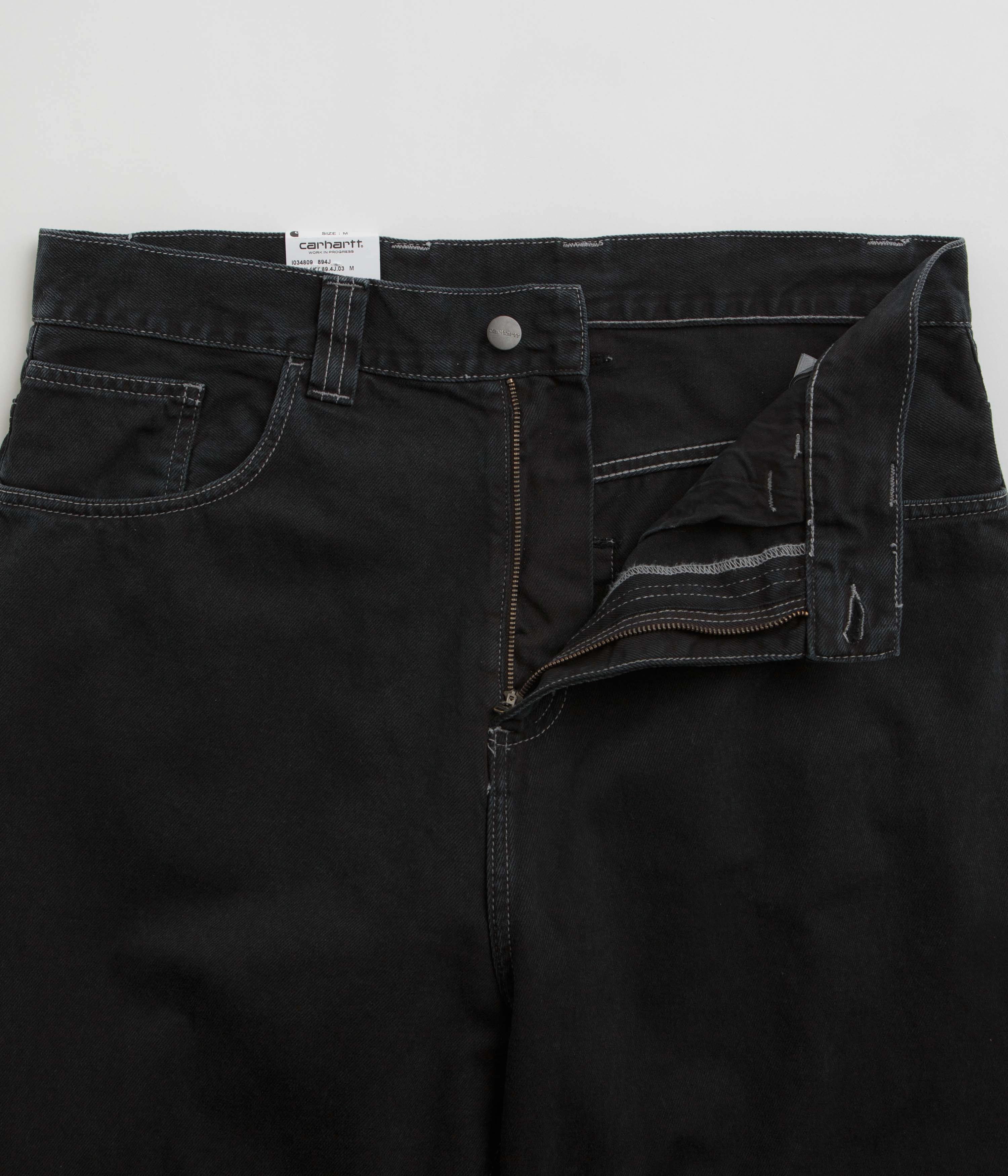 Classic Look Lightweight Feel Carhartt Brandon Denim Pants - Black Stone Dyed