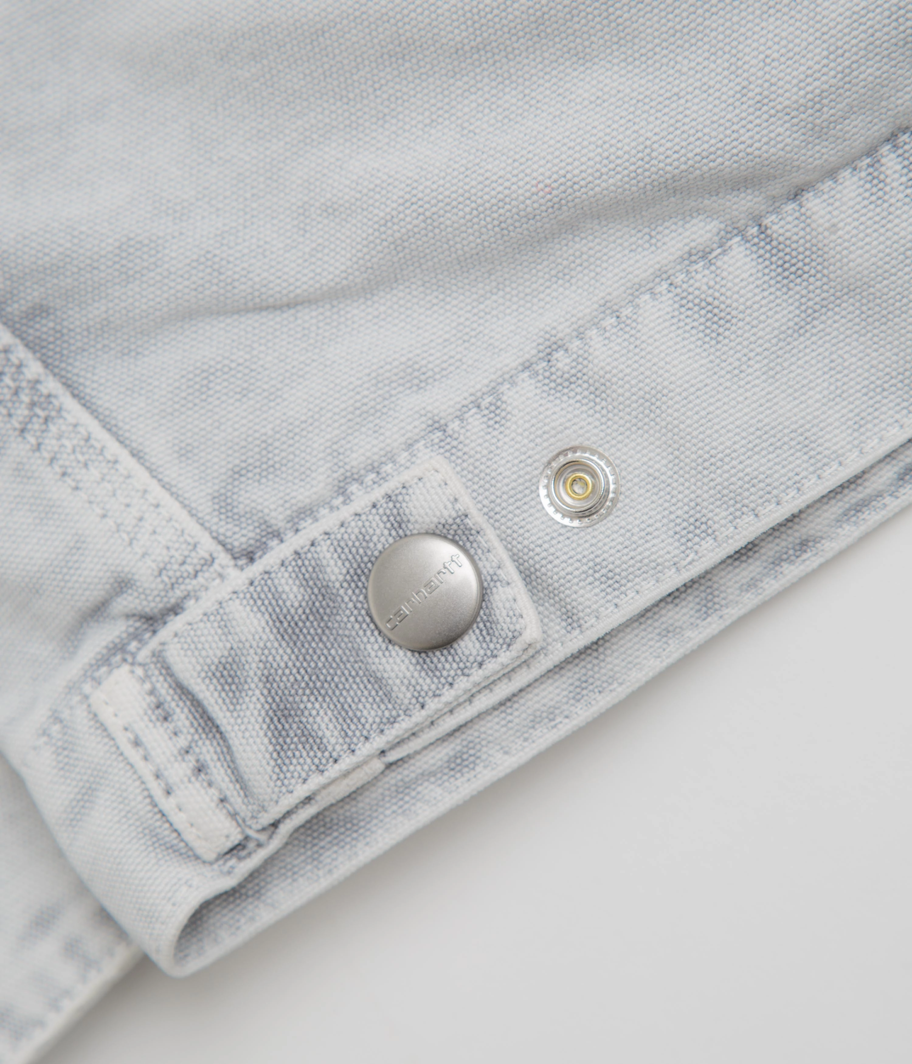 Carhartt OG Detroit Jacket - Black / Black Chalk Wash Crisp Walk Look Checkered Style