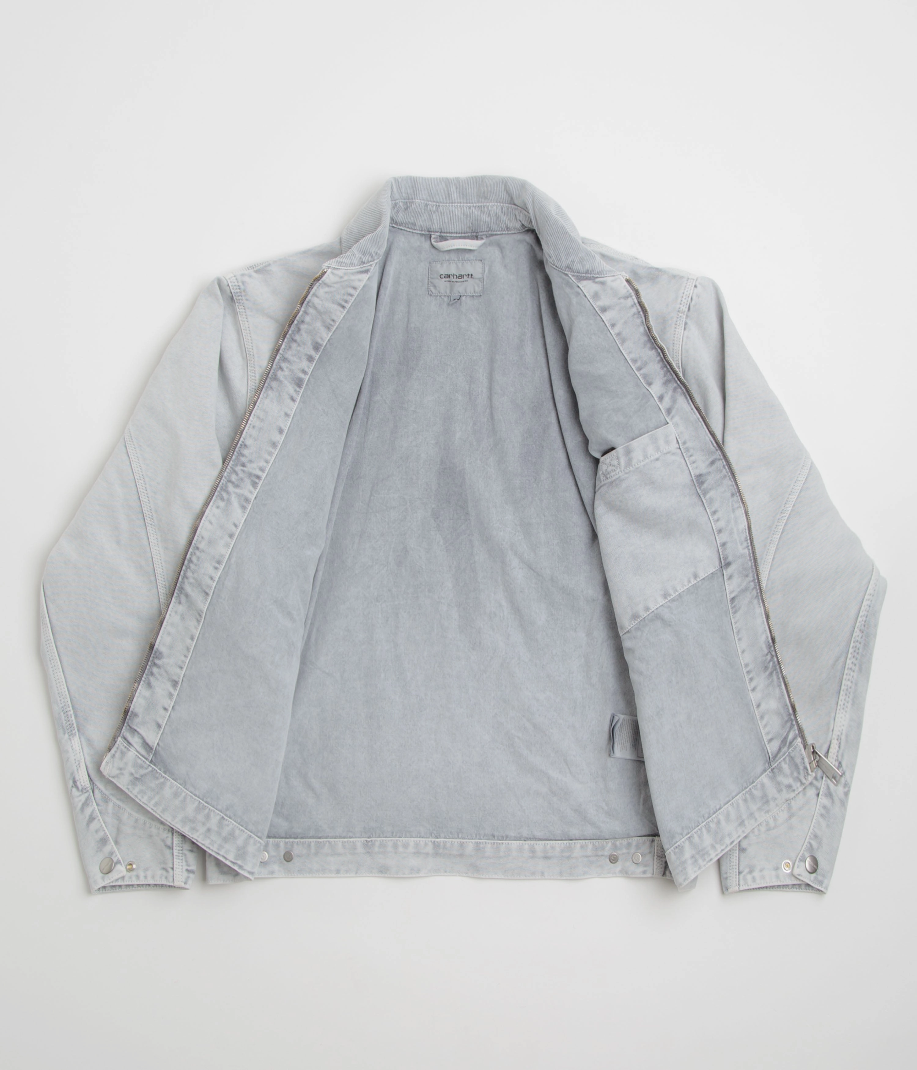Carhartt OG Detroit Jacket - Black / Black Chalk Wash Zipper Closure Mechanism Autumn Wear