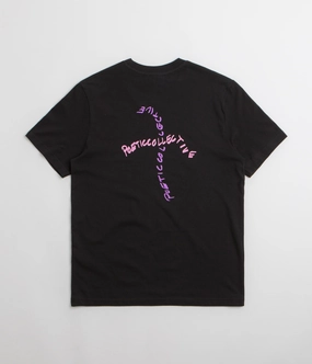QuickDryTechnology Simple Look Poetic Collective Cross T-Shirt - Black