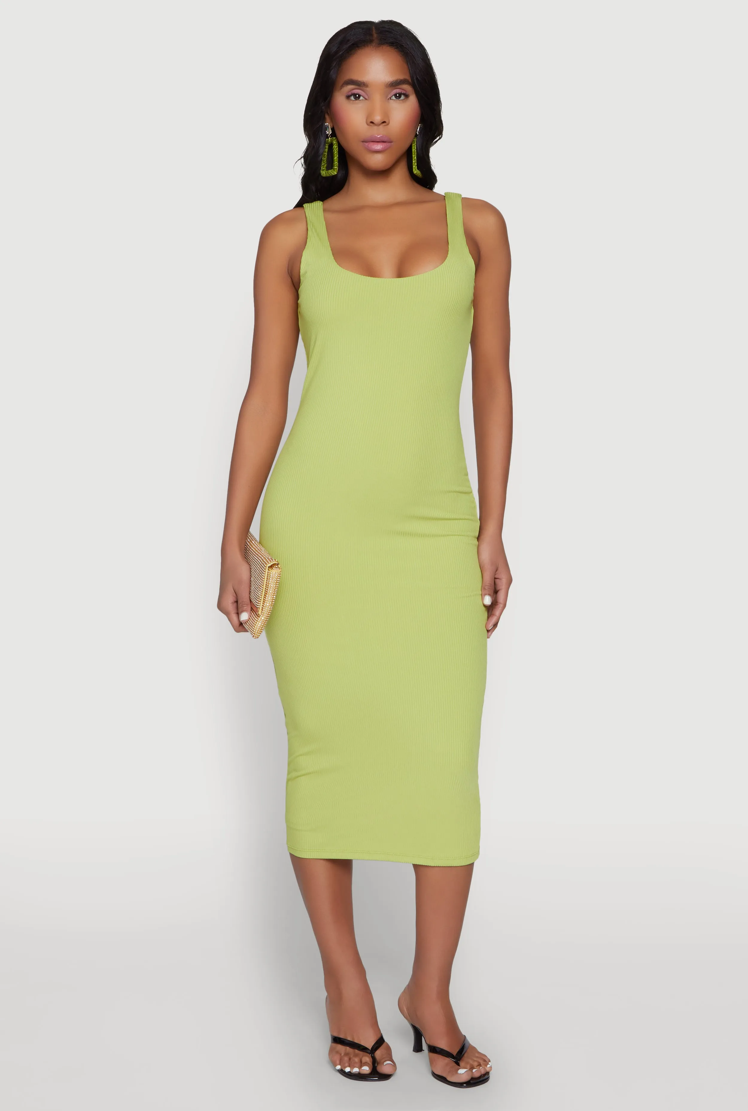 All Season Style Haute Monde Ribbed Knit Tank Dress