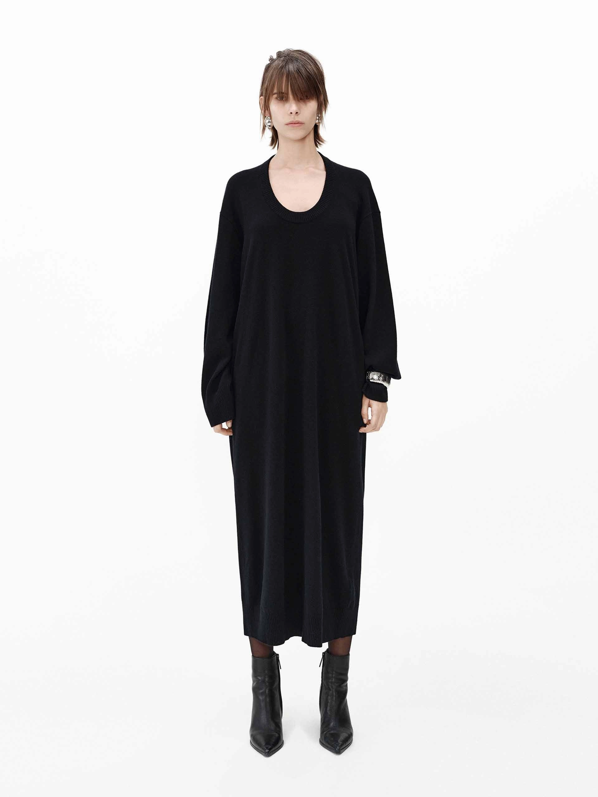 Scoop Neck Loose Dress Perfect for Layering