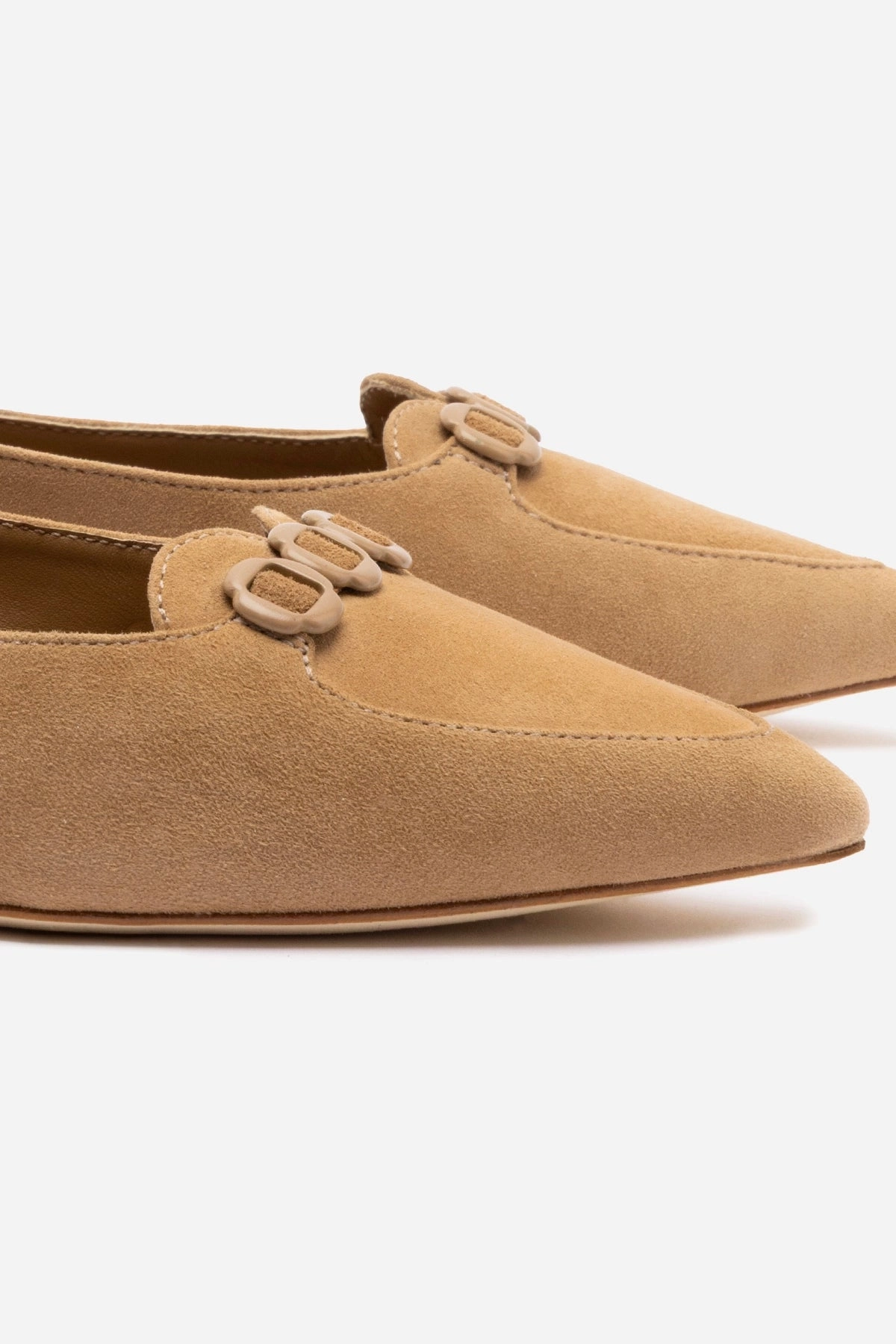 sole Comfort Inserts Audrey Flat In Hazelnut Suede