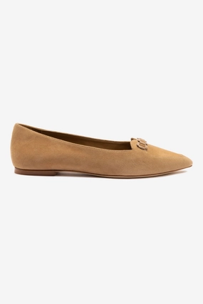 River Glow Forest Air Audrey Flat In Hazelnut Suede