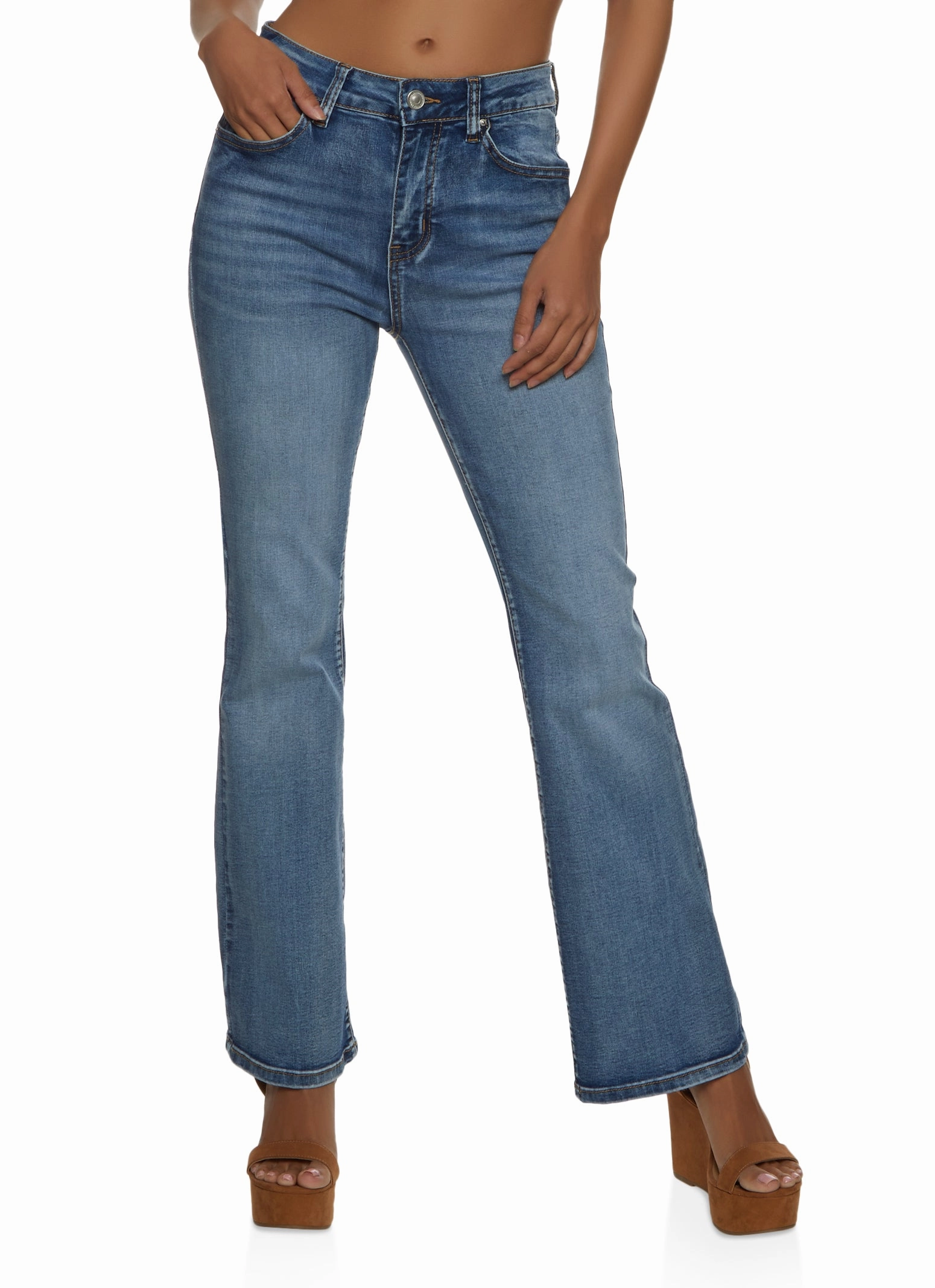 WAX Acid Wash Boot Cut Jeans Daily Musthave Road Trip Affordable