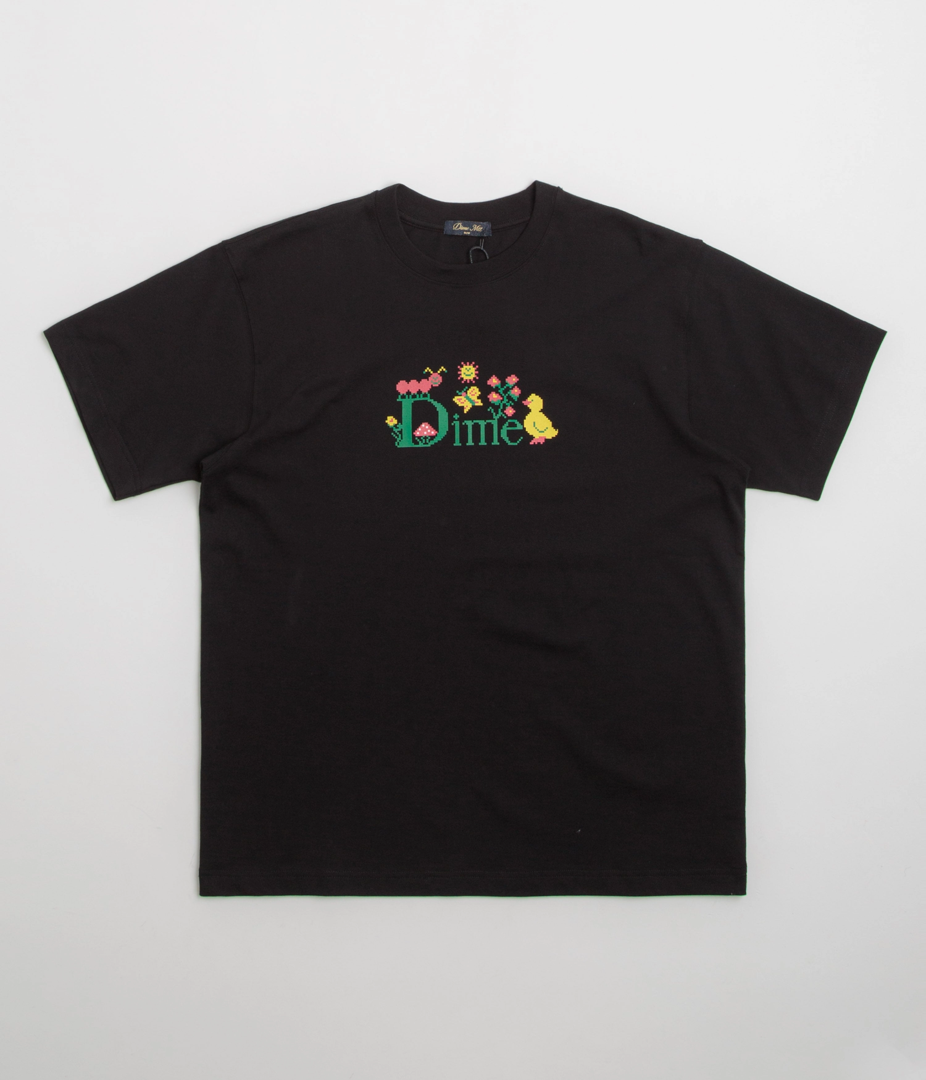 Dime Classic Cross Stitch T-Shirt - Black Anti microbial coating