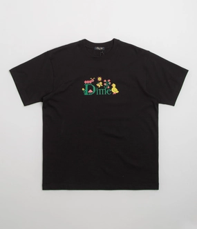 Dime Classic Cross Stitch T-Shirt - Black Anti microbial coating