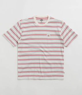 Dickies Lewistown Stripe T-Shirt - Egret Layered Wear Fresh Trend