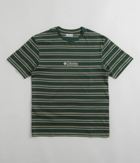Stylish Everyday Wear Anti Odor Treatment Columbia Somer Slope Striped T-Shirt - Spruce