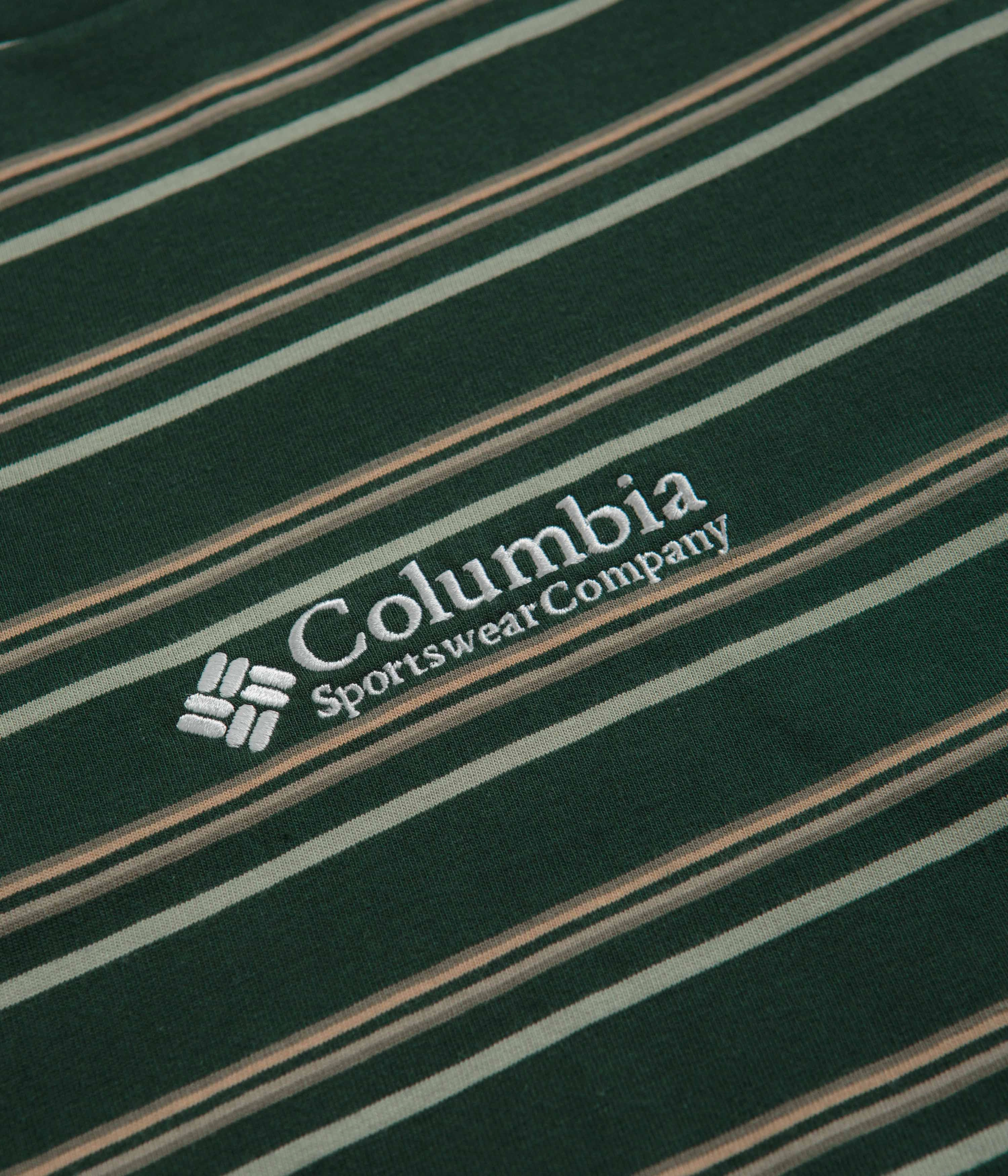Columbia Somer Slope Striped T-Shirt - Spruce Cozy And Warm Tagless Comfort