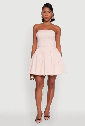 SmoothEdgeFinish Chic Comfort Wear Haute Monde Tulle Lined Strapless Skater Dress
