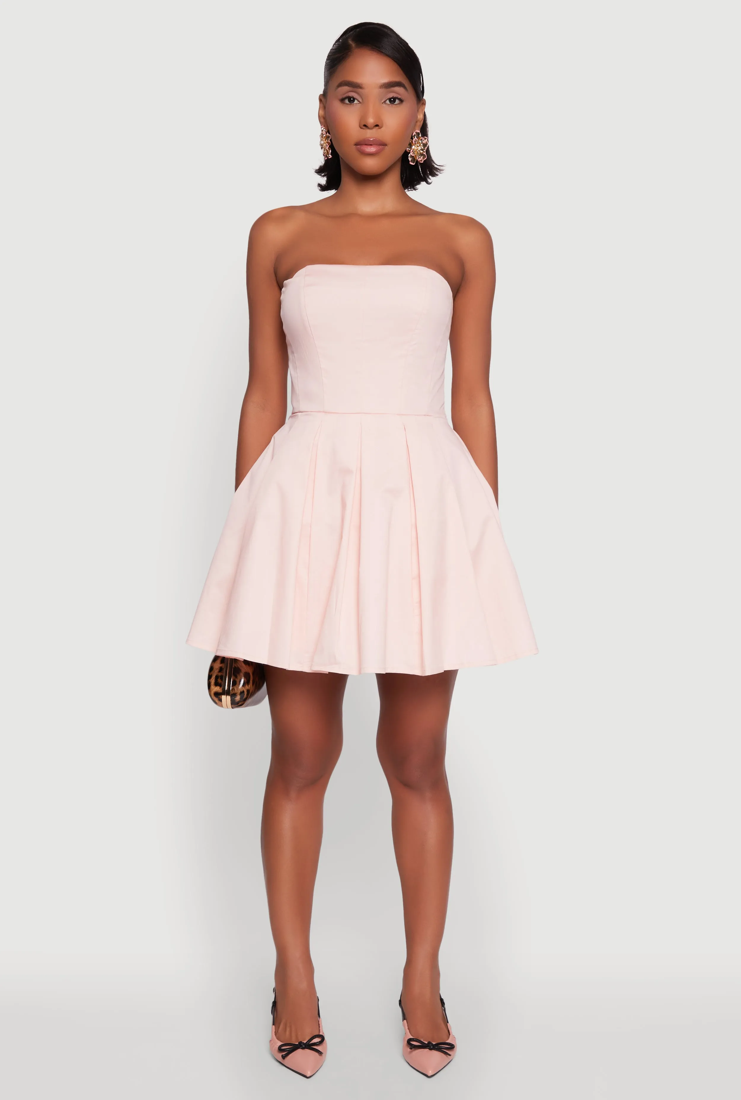 Dreamy Flow Soft Wear Haute Monde Tulle Lined Strapless Skater Dress